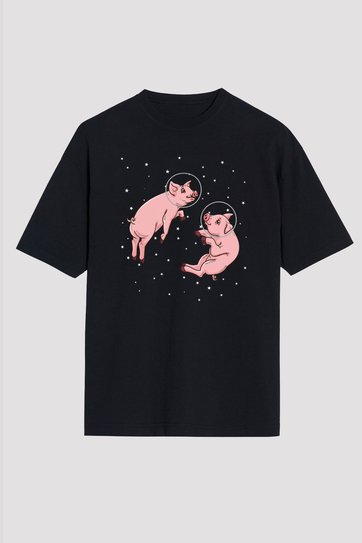 Domuz Siyah Unisex Tişört T-Shirt - TişörtFabrikası