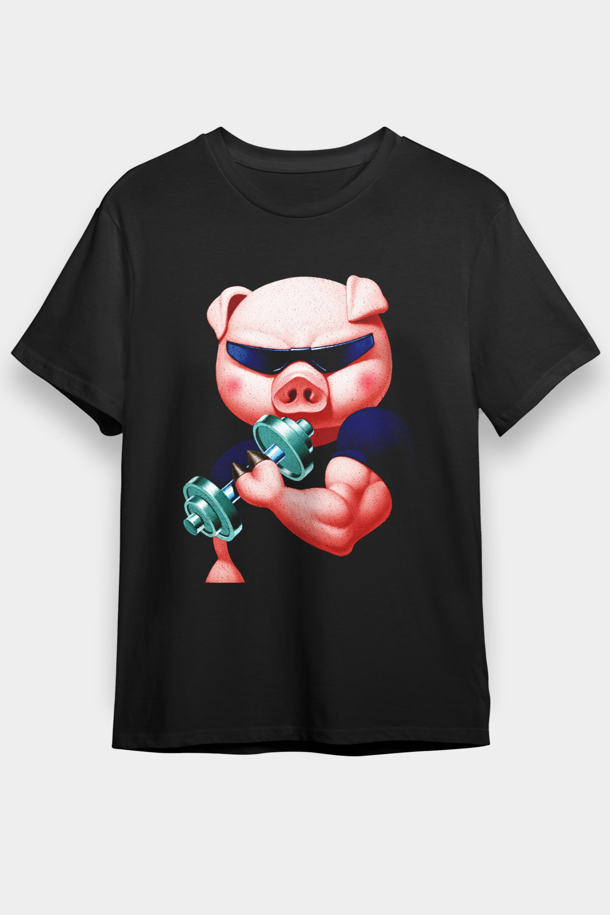 Domuz Siyah Unisex Tişört T-Shirt - TişörtFabrikası