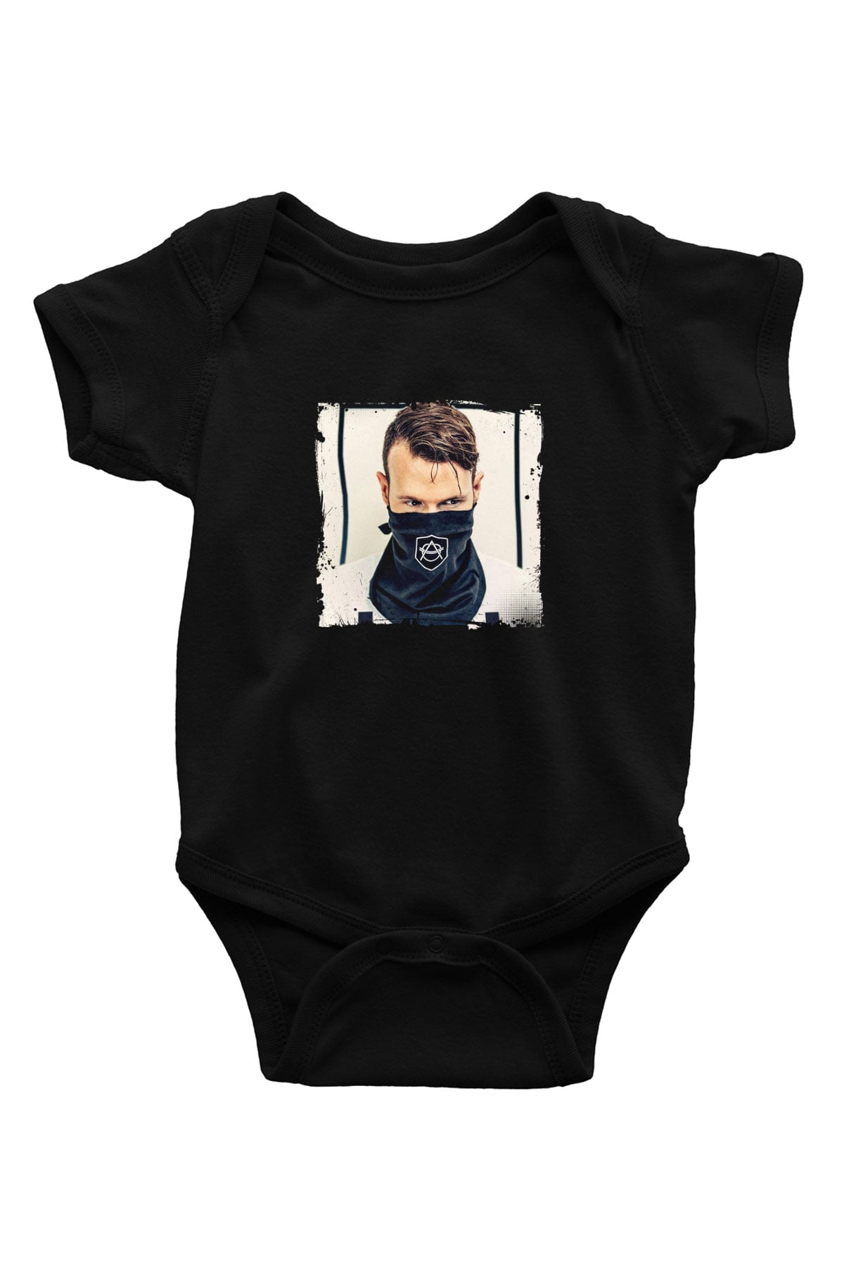 Don Diablo Baskılı Unisex Siyah Bebek Body - Zıbın
