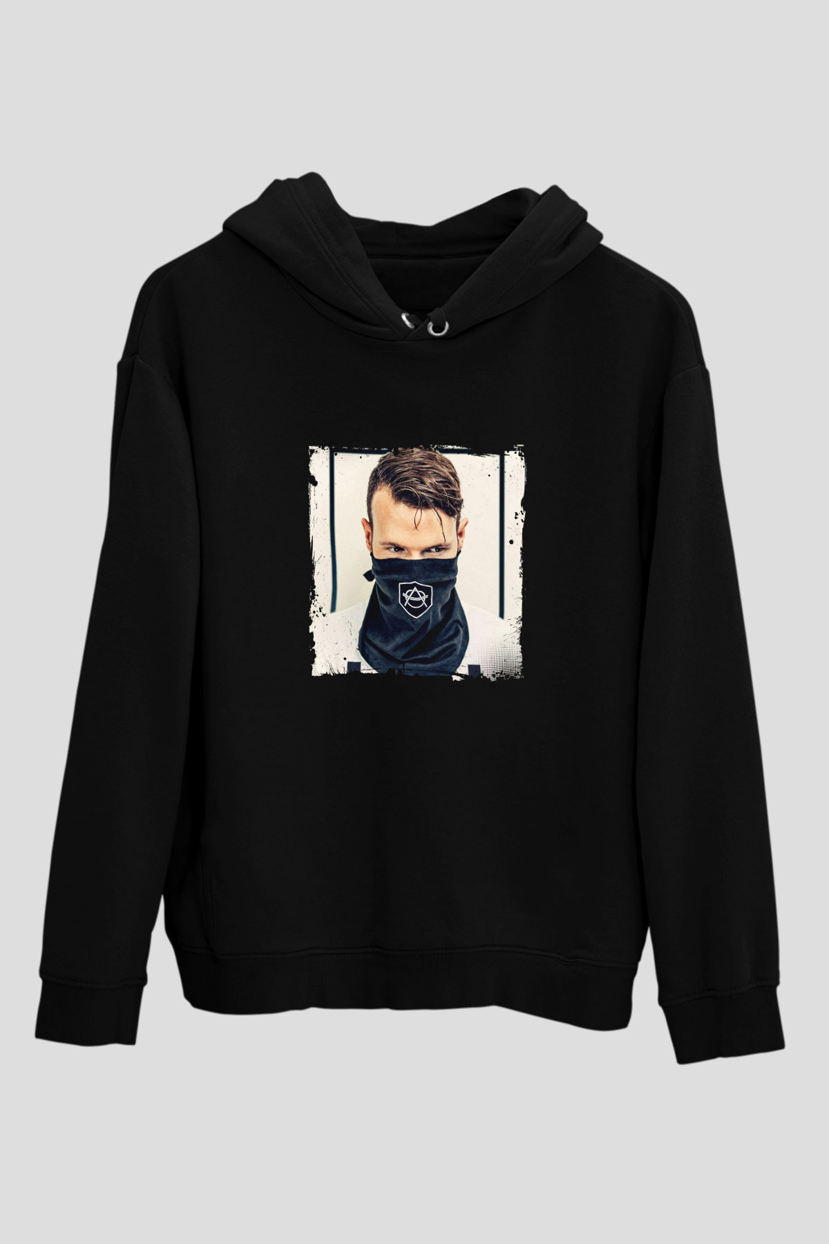 Don Diablo Baskılı Unisex Siyah Hoodie