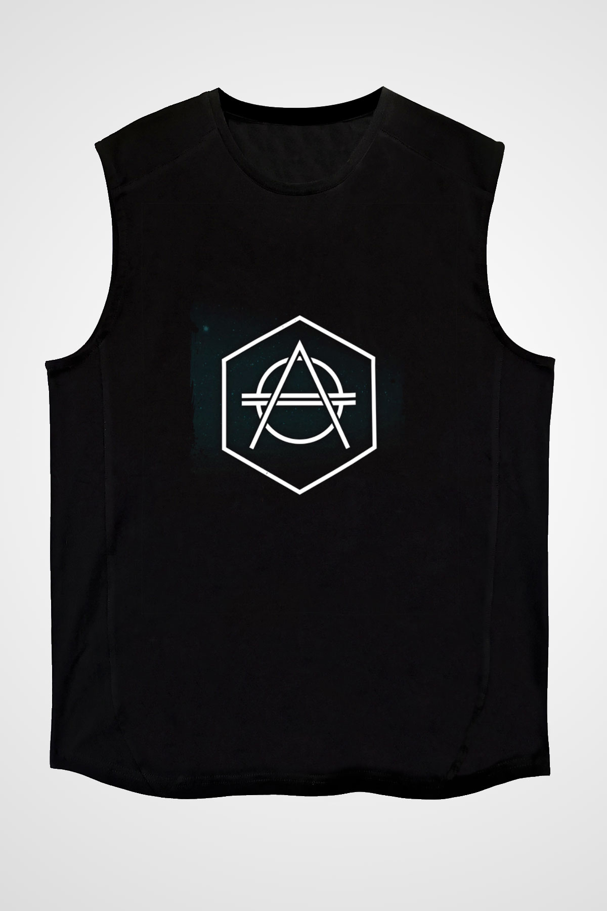 Don Diablo Baskılı Unisex Siyah Kolsuz Tişört