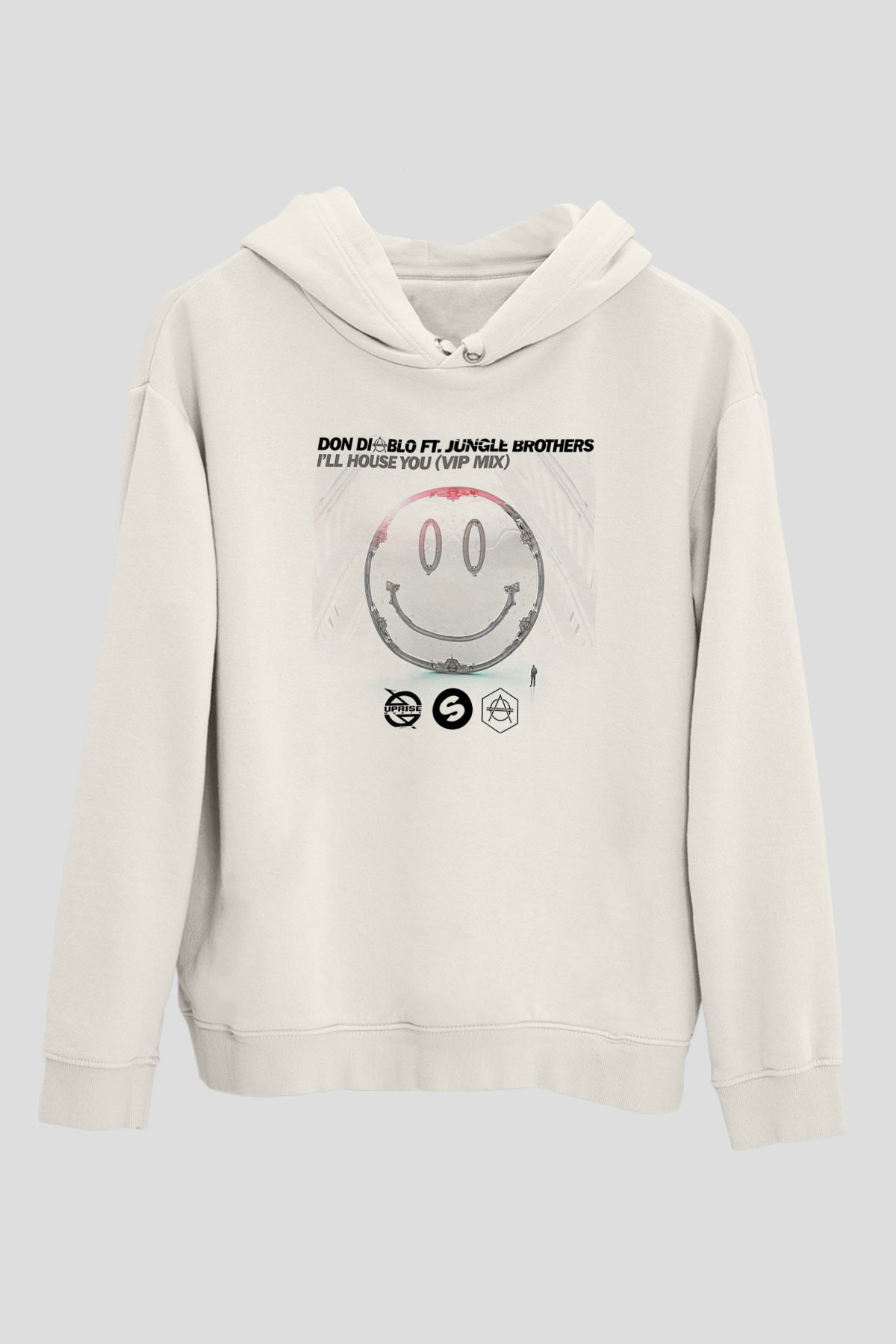 Don Diablo Beyaz Unisex Kapüşonlu Sweatshirt