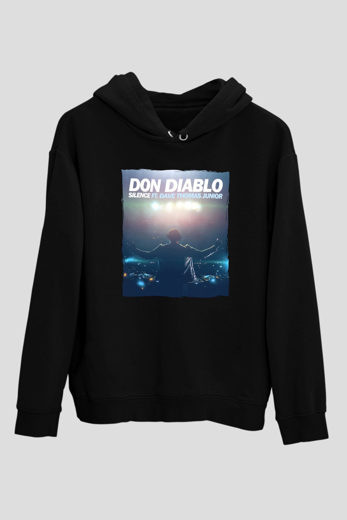 Don Diablo Siyah Unisex Kapüşonlu Sweatshirt