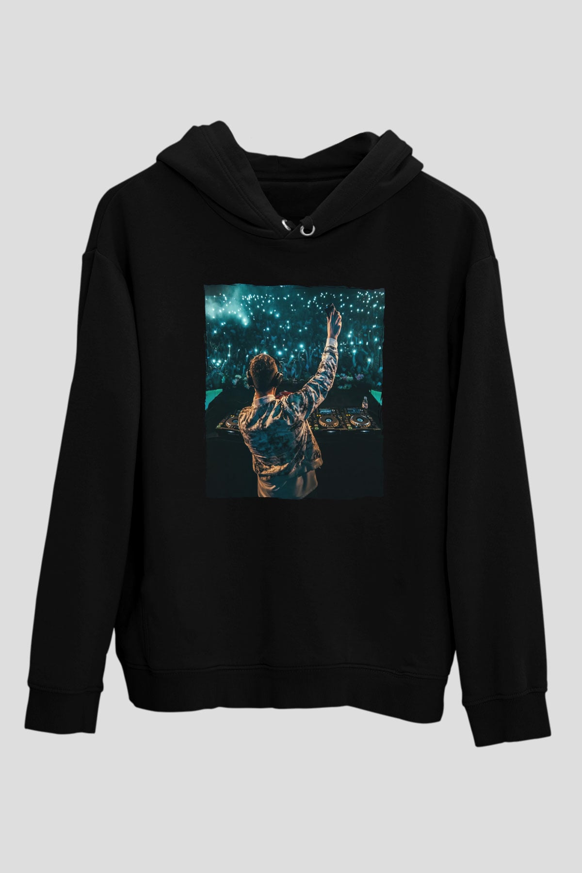 Don Diablo Siyah Unisex Kapüşonlu Sweatshirt