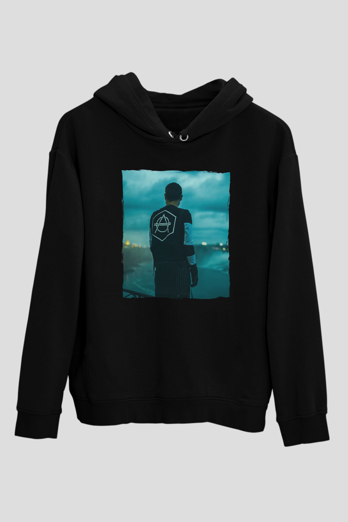 Don Diablo Siyah Unisex Kapüşonlu Sweatshirt