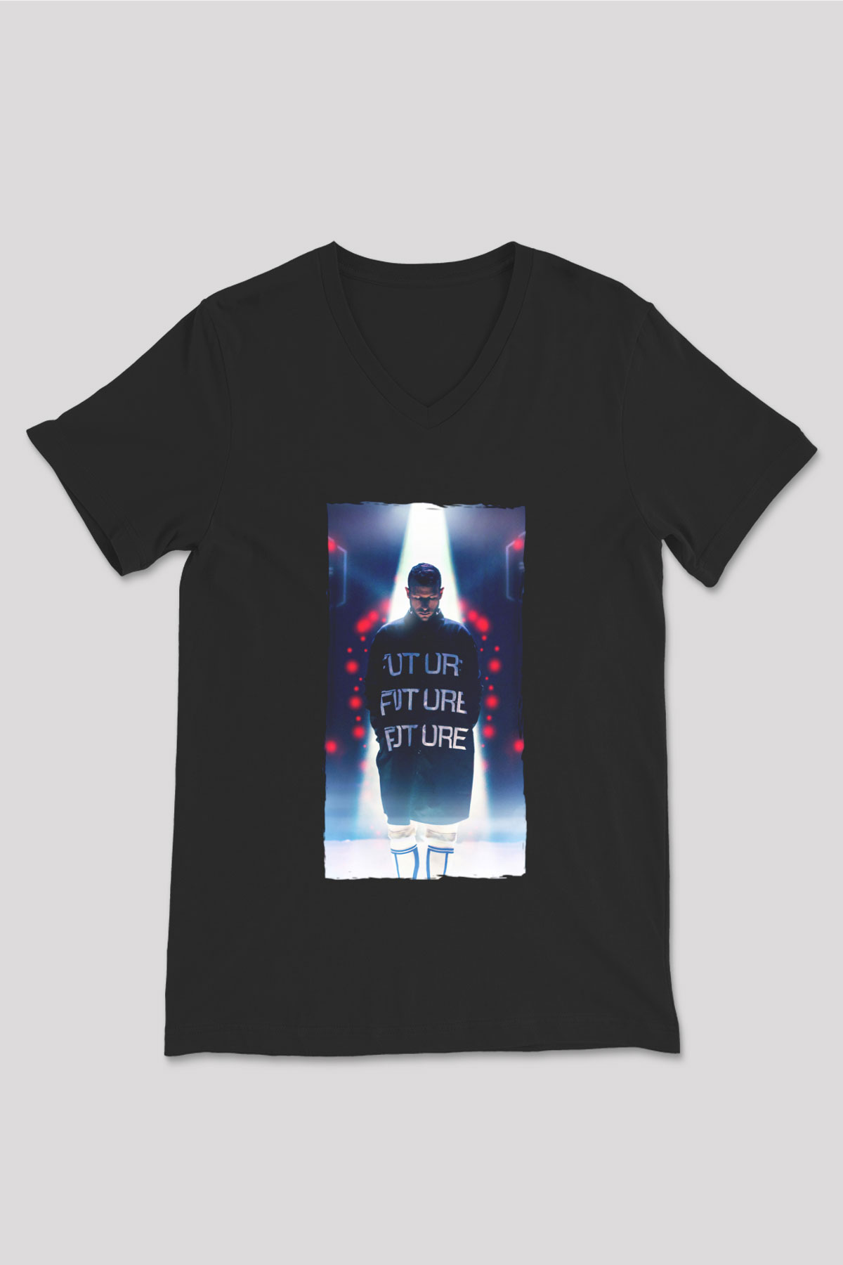 Don Diablo Siyah Unisex V Yaka Tişört