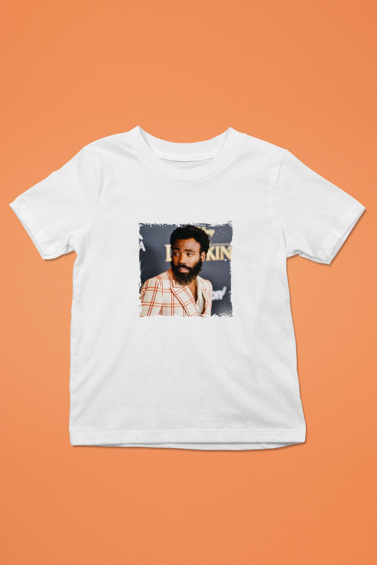 Donald Glover Baskılı Unisex Beyaz Çocuk Tişört