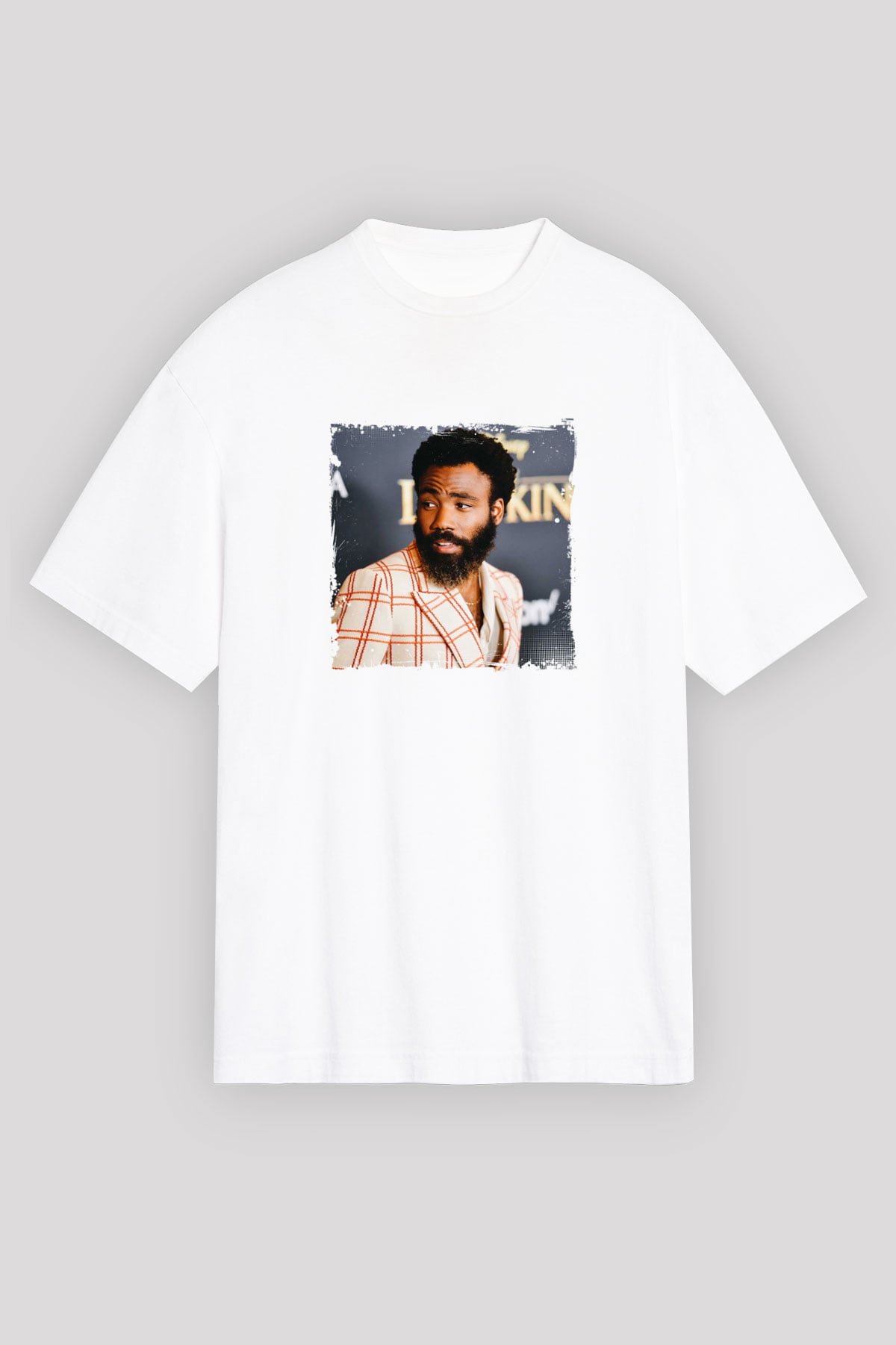 Donald Glover Baskılı Unisex Beyaz Tişört