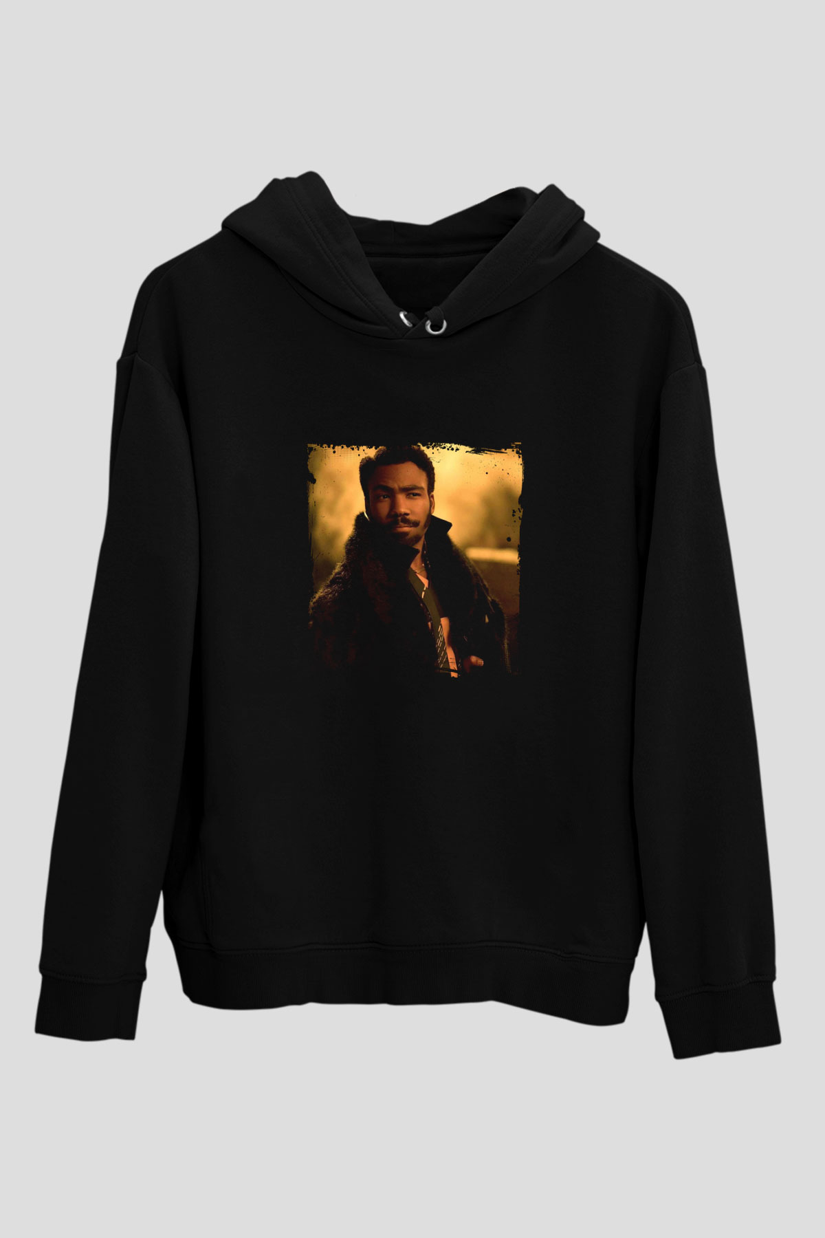 Donald Glover Baskılı Unisex Siyah Hoodie
