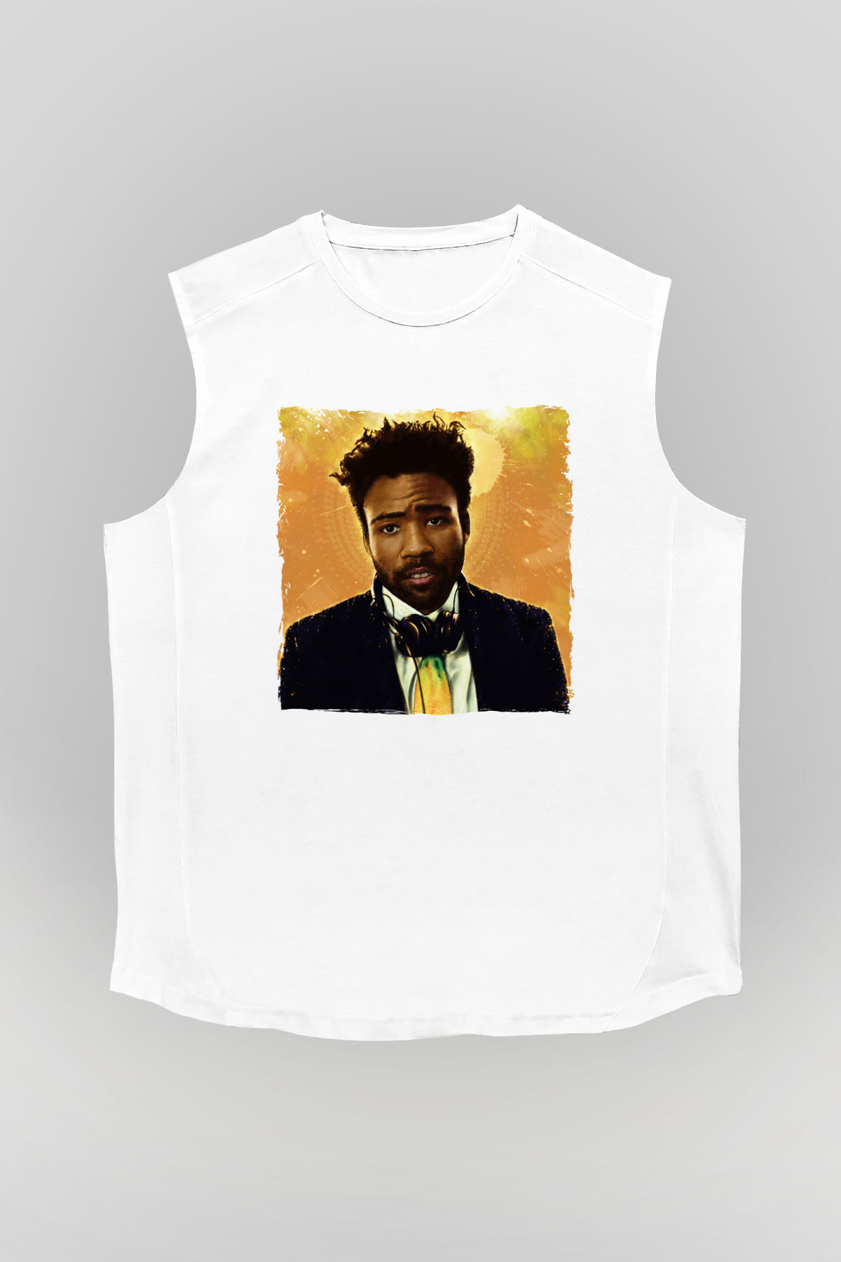 Donald Glover Beyaz Unisex Kolsuz Tişört