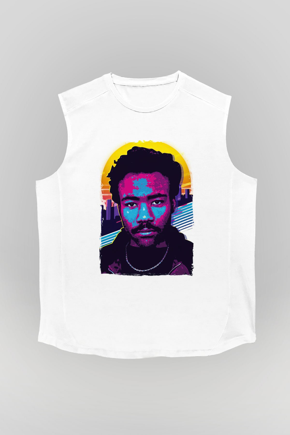 Donald Glover Beyaz Unisex Kolsuz Tişört