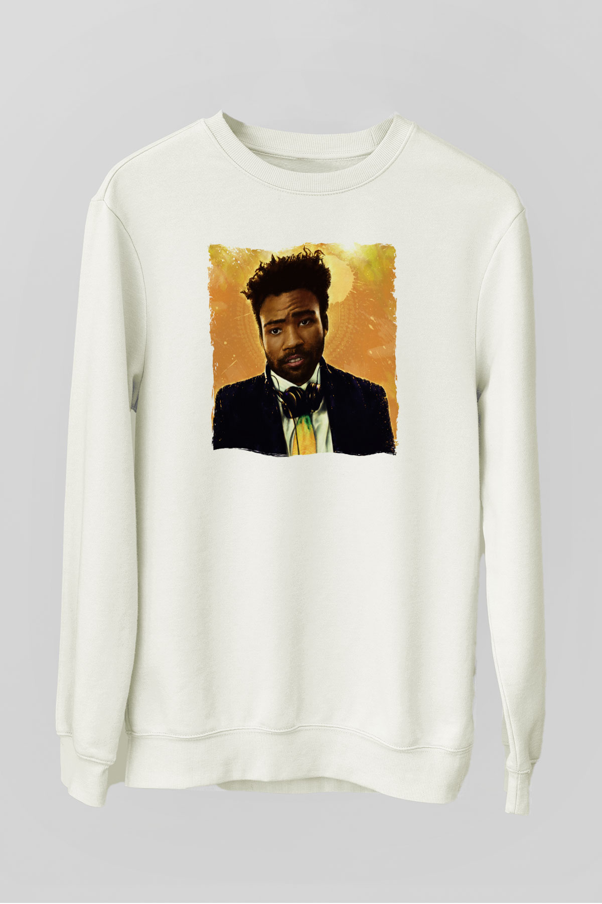 Donald Glover Beyaz Unisex Sweatshirt
