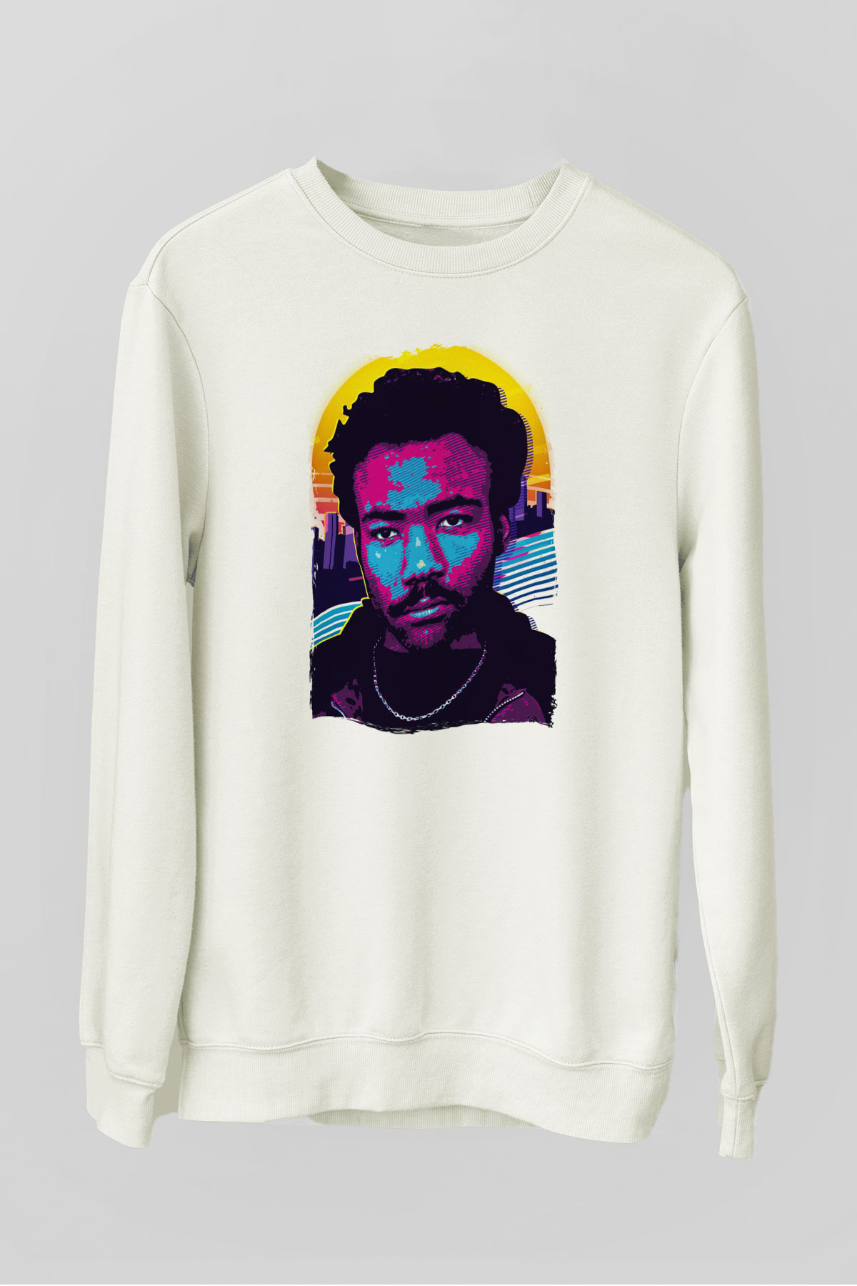 Donald Glover Beyaz Unisex Sweatshirt