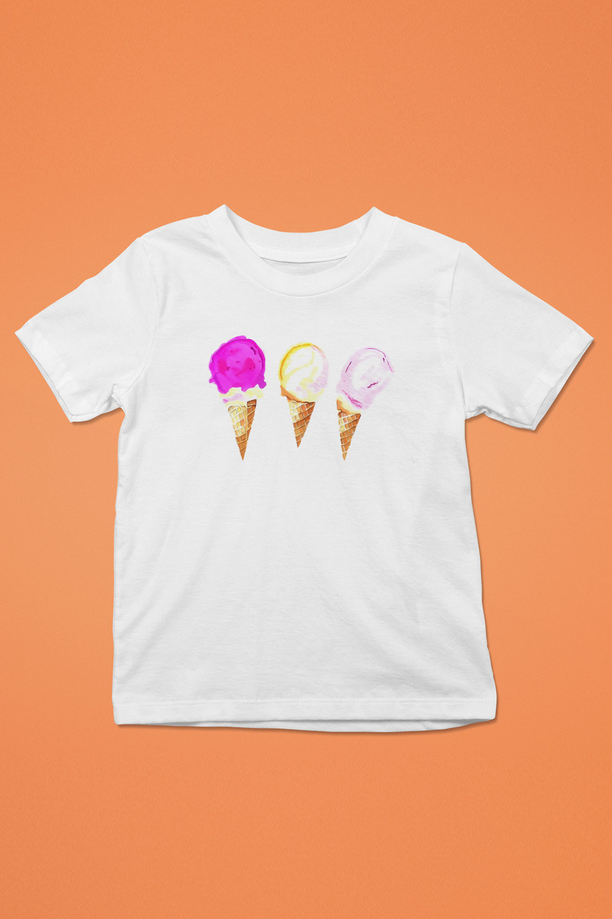 Dondurmacı Beyaz Unisex Çocuk Tişört