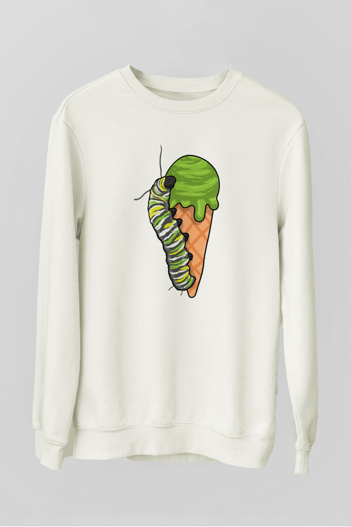 Dondurmacı Beyaz Unisex Sweatshirt