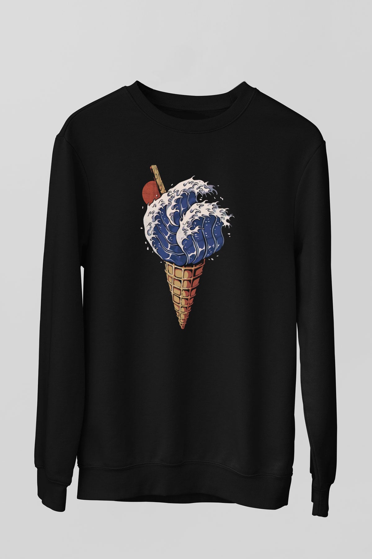 Dondurmacı Siyah Unisex Sweatshirt