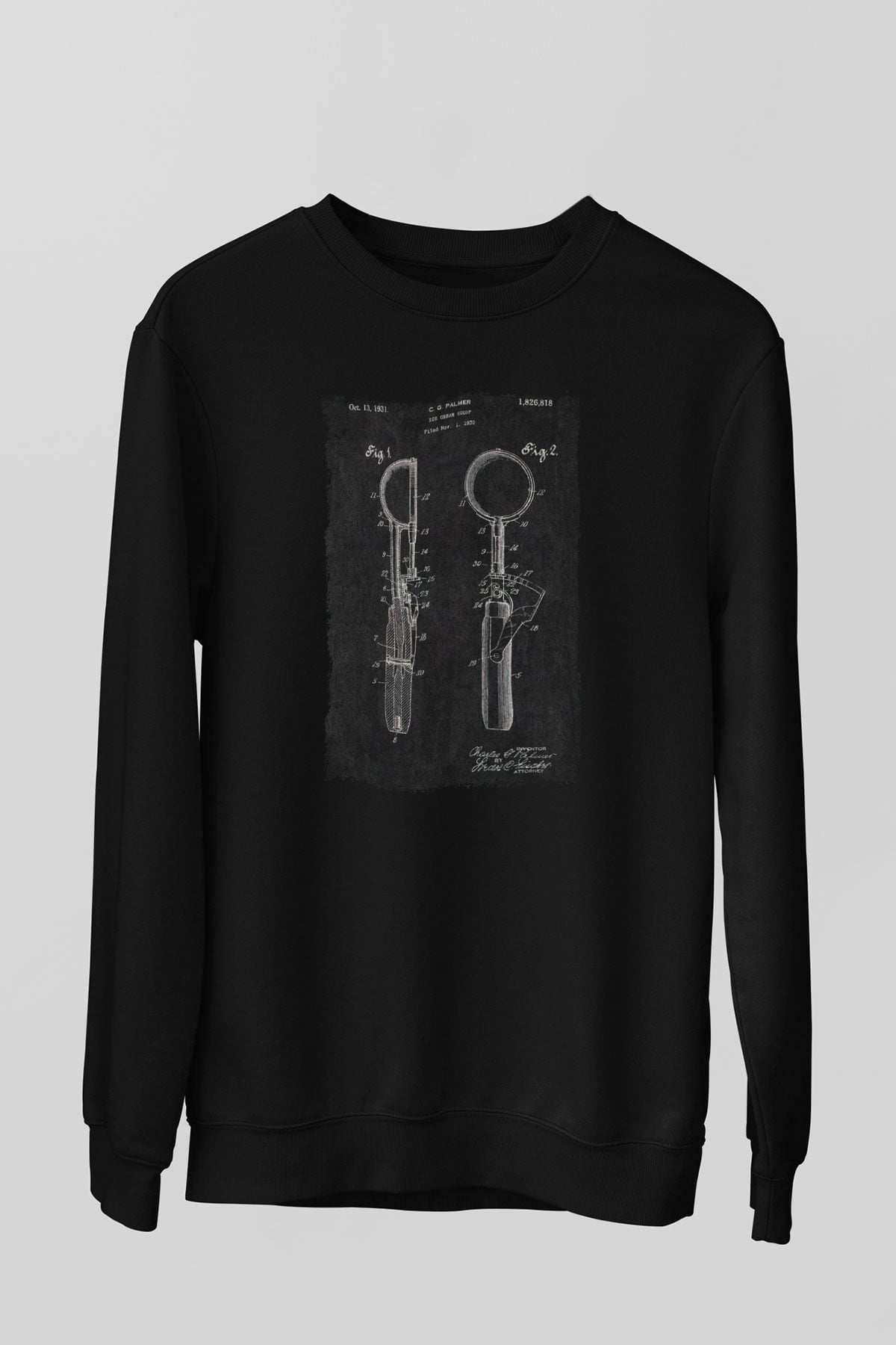 Dondurmacı Siyah Unisex Sweatshirt