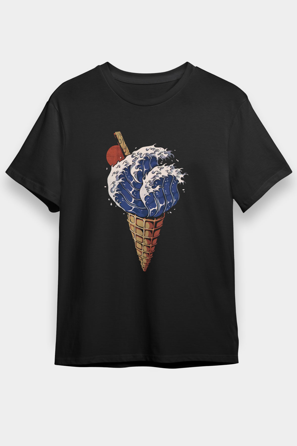 Dondurmacı Siyah Unisex Tişört T-Shirt - TişörtFabrikası