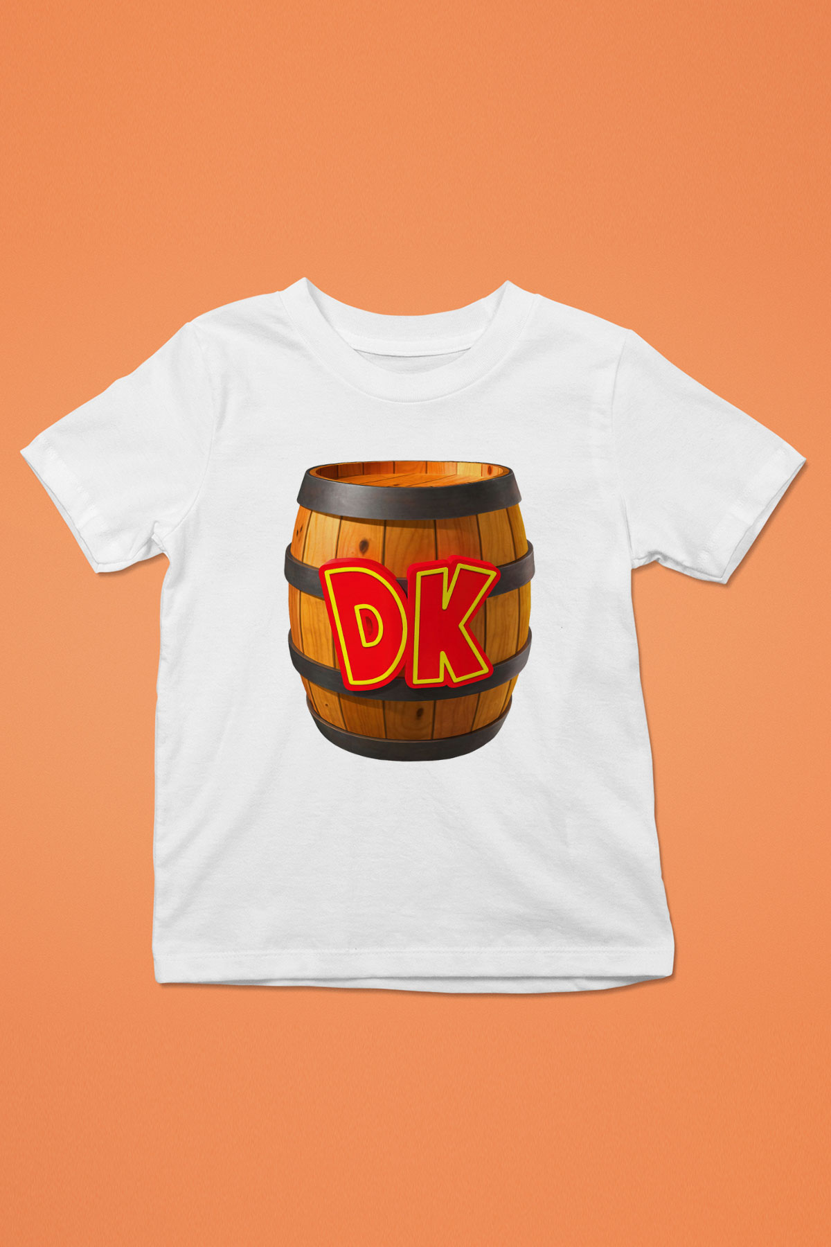 Donkey Kong Baskılı Beyaz Unisex Çocuk Tişört