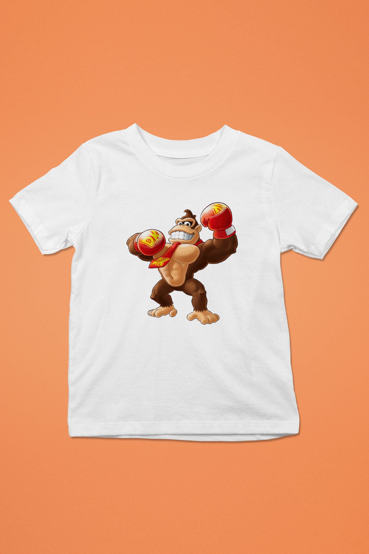 Donkey Kong Beyaz Unisex Çocuk Tişört
