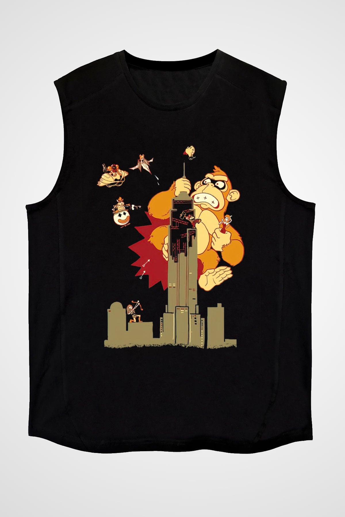 Donkey Kong Siyah Unisex  Kolsuz Tişört