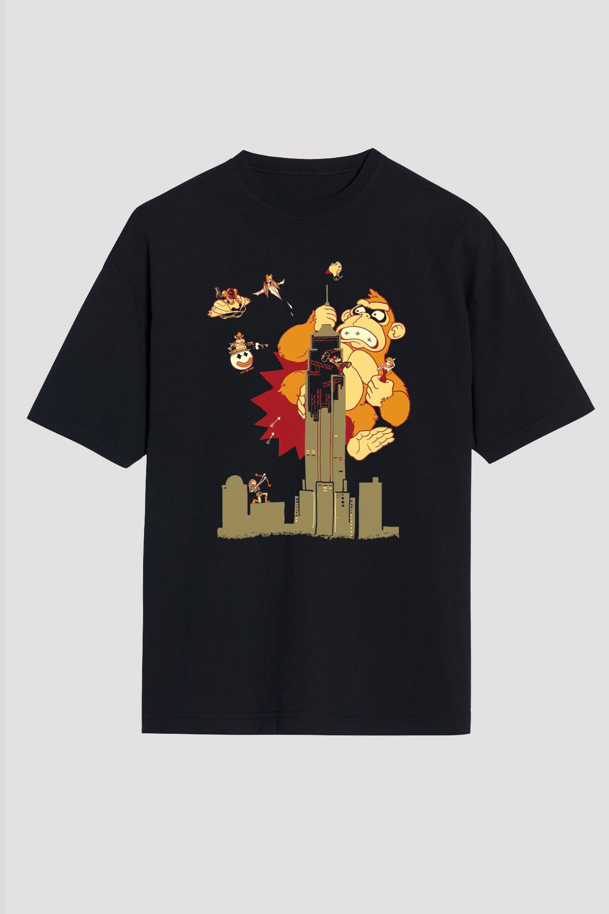 Donkey Kong Siyah Unisex Tişört