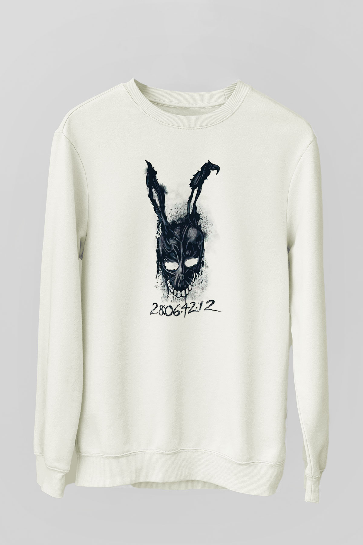 Donnie Darko Baskılı Beyaz Unisex Sweatshirt