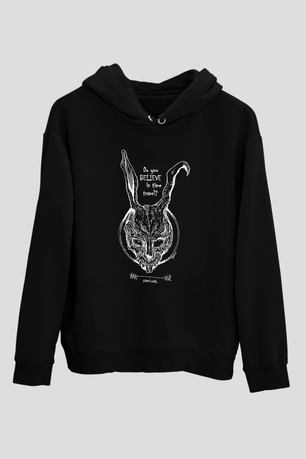 Donnie Darko Baskılı Unisex Siyah Hoodie