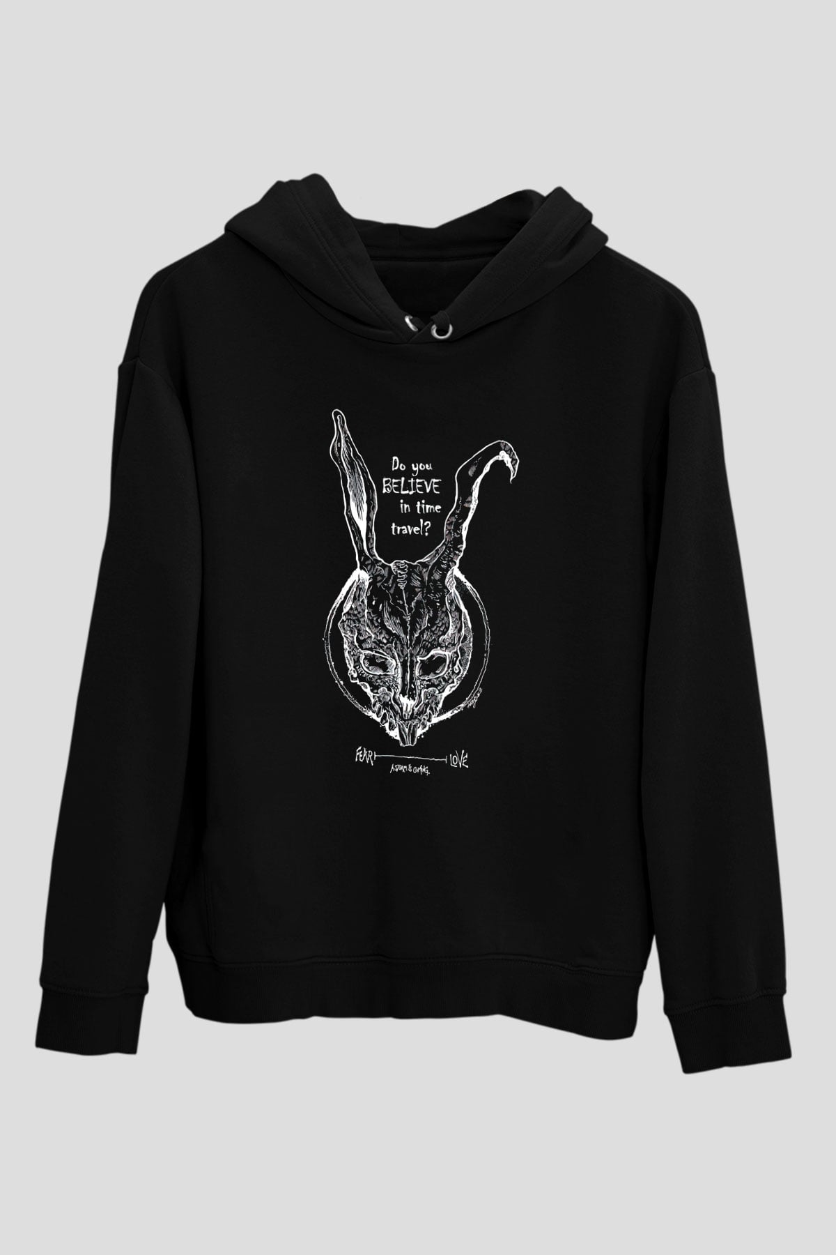 Donnie Darko Baskılı Unisex Siyah Hoodie