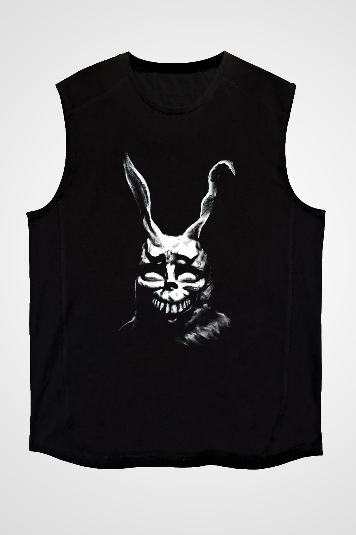 Donnie Darko Baskılı Unisex Siyah Kolsuz Tişört - Tshirt