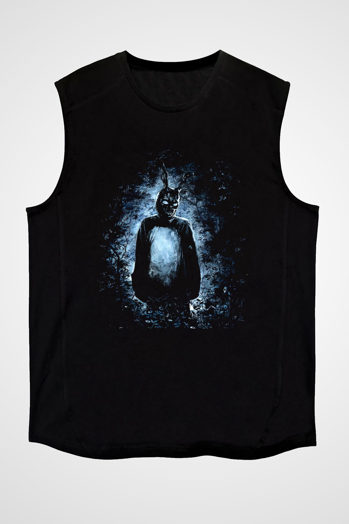 Donnie Darko Baskılı Unisex Siyah Kolsuz Tişört - Tshirt