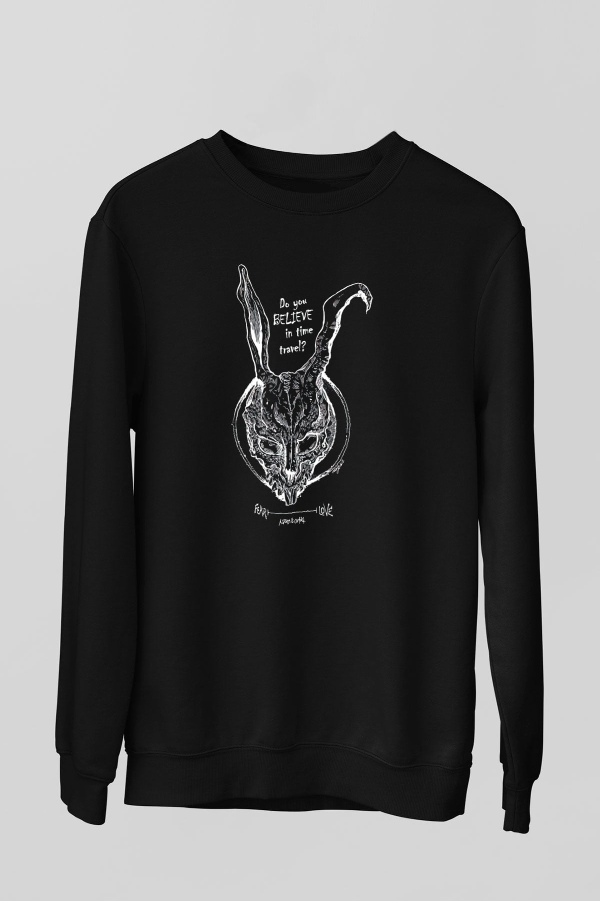 Donnie Darko Baskılı Unisex Siyah Sweatshirt