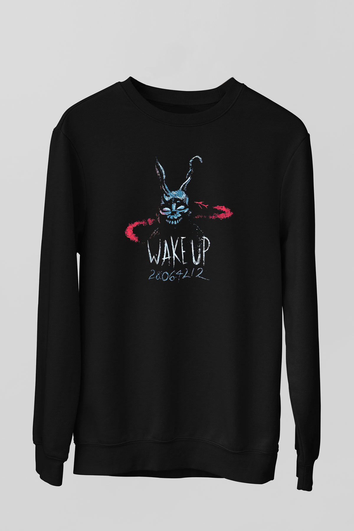 Donnie Darko Baskılı Unisex Siyah Sweatshirt