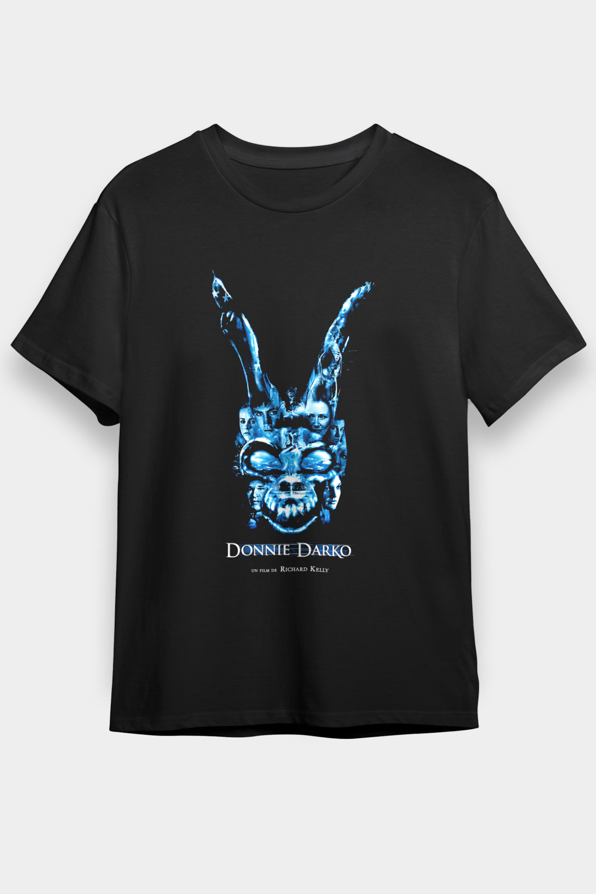 Donnie Darko Baskılı Unisex Siyah Tişört - Tshirt
