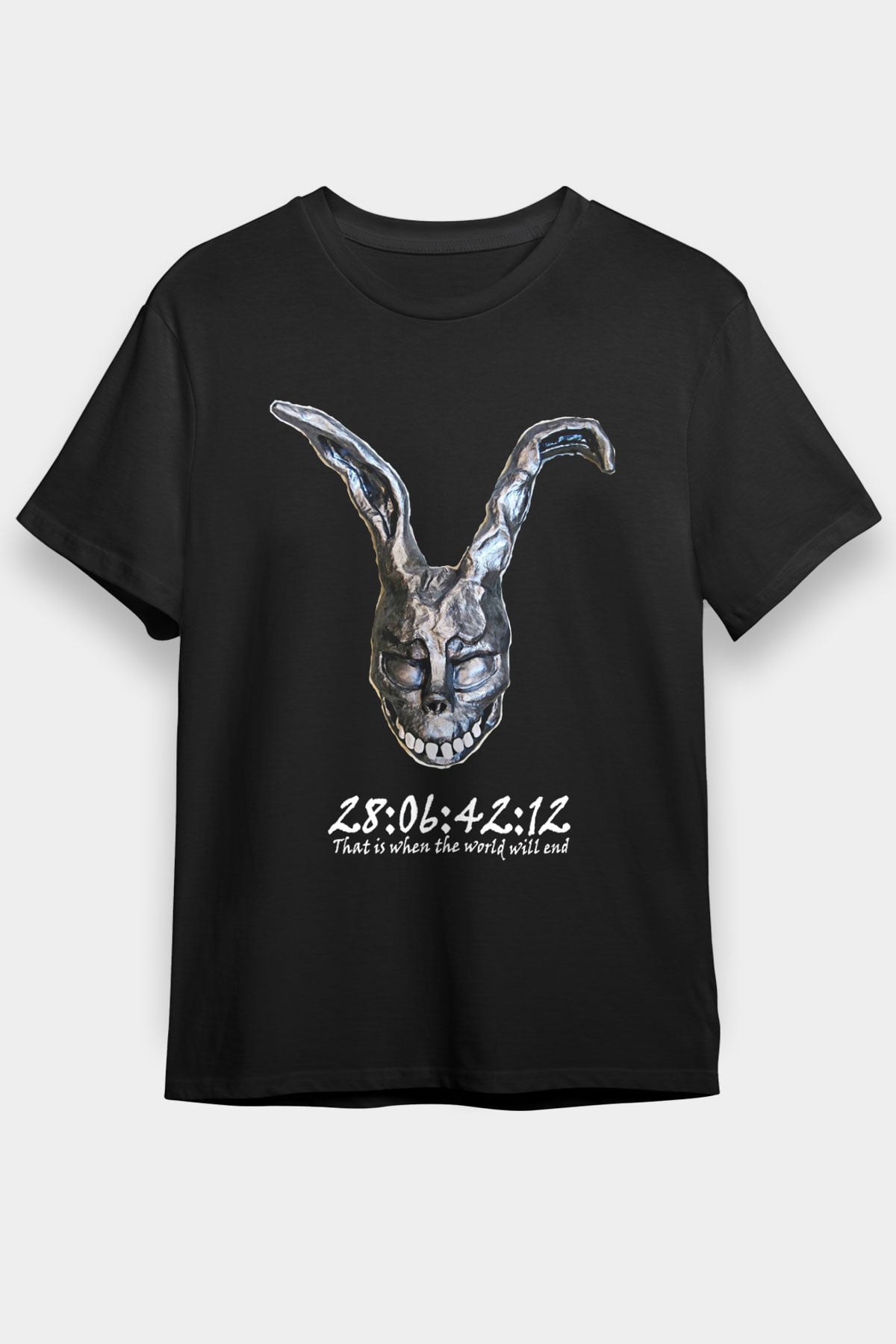 Donnie Darko Baskılı Unisex Siyah Tişört - Tshirt