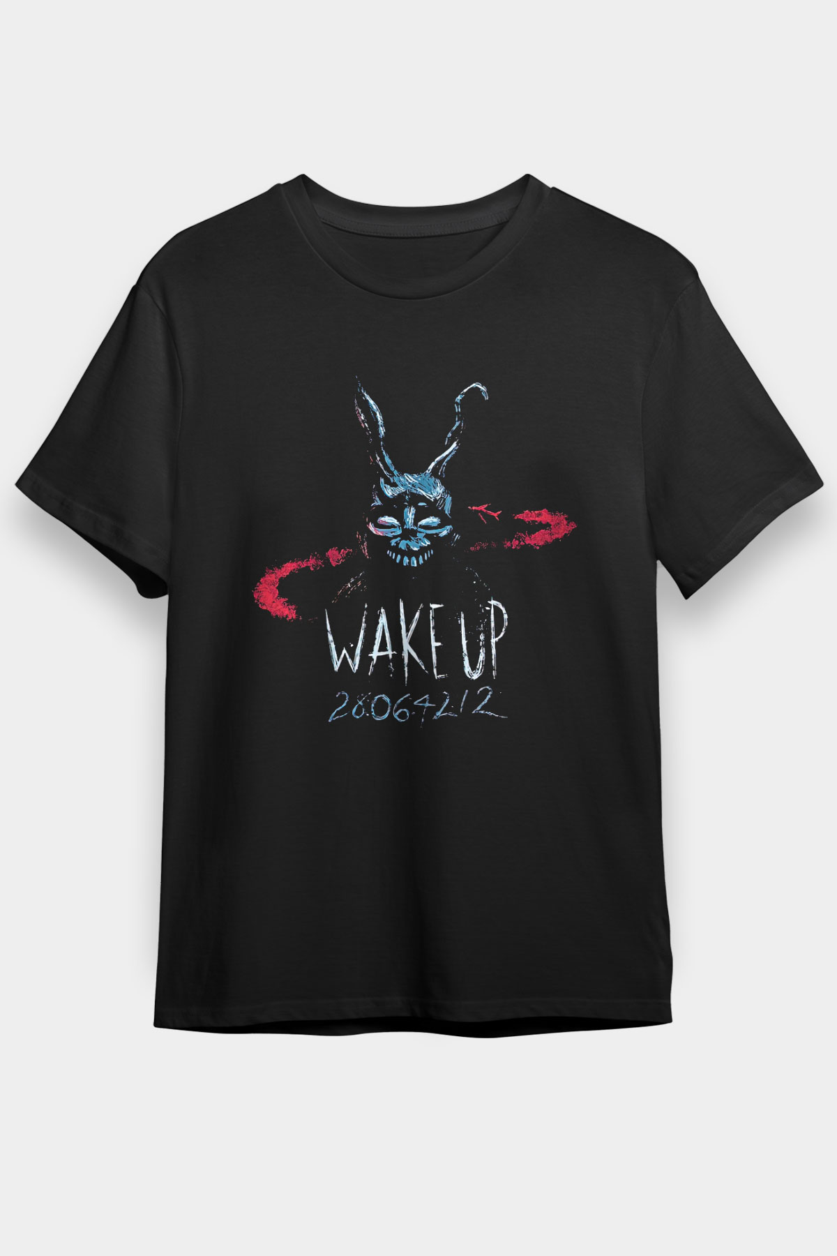 Donnie Darko Baskılı Unisex Siyah Tişört - Tshirt