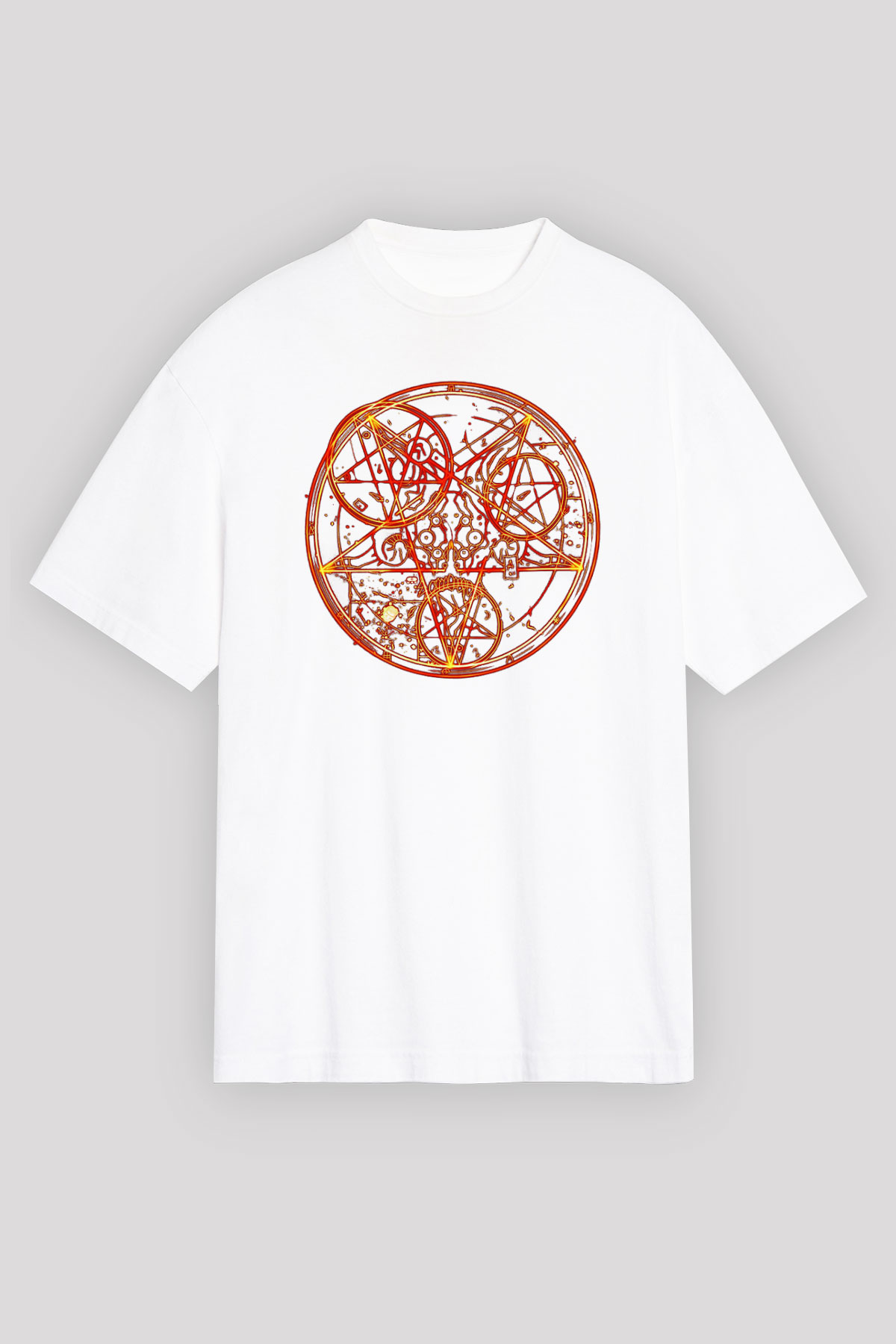 Doom Beyaz Unisex Oversize Tişört T-Shirt