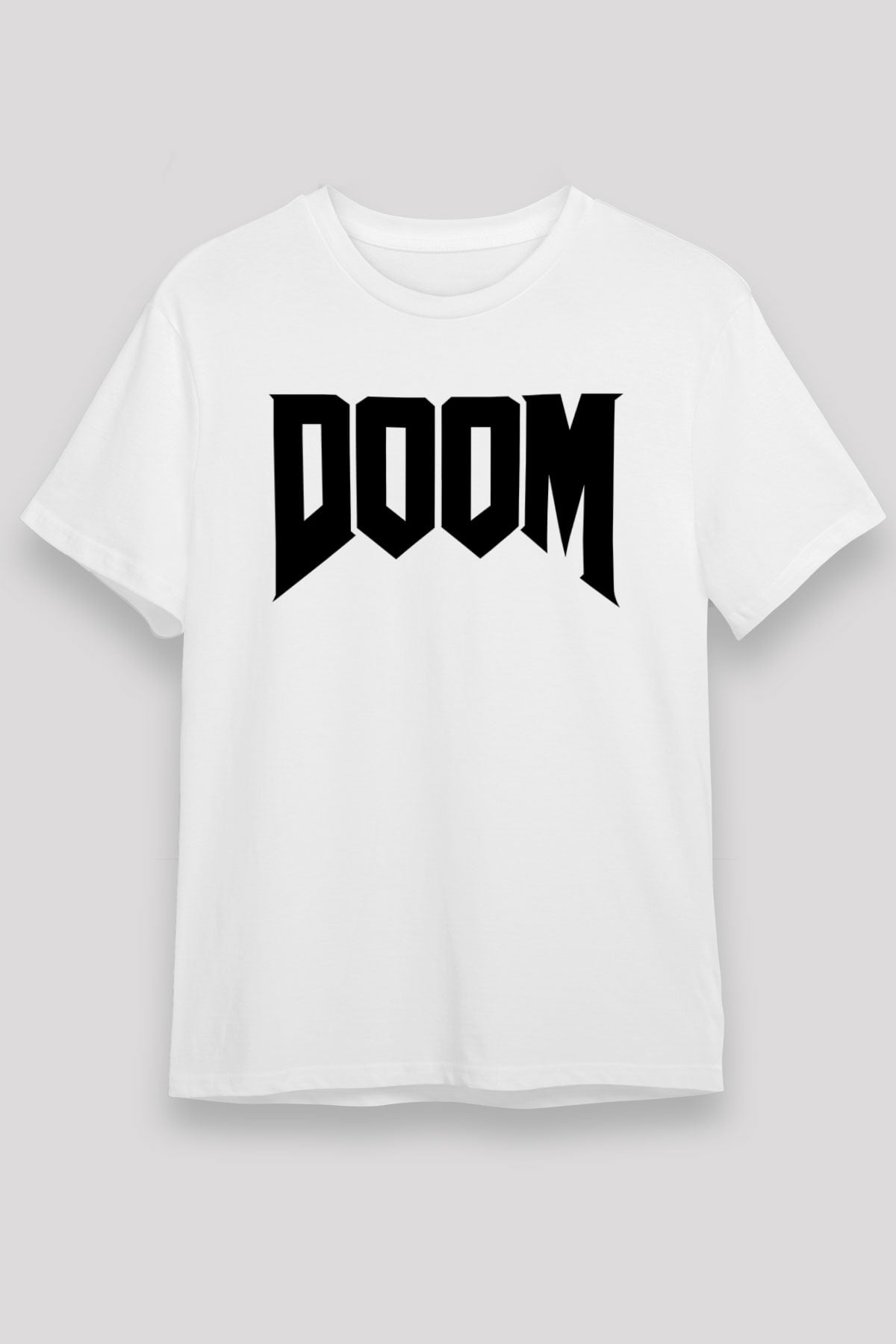 Doom Beyaz Unisex Tişört T-Shirt