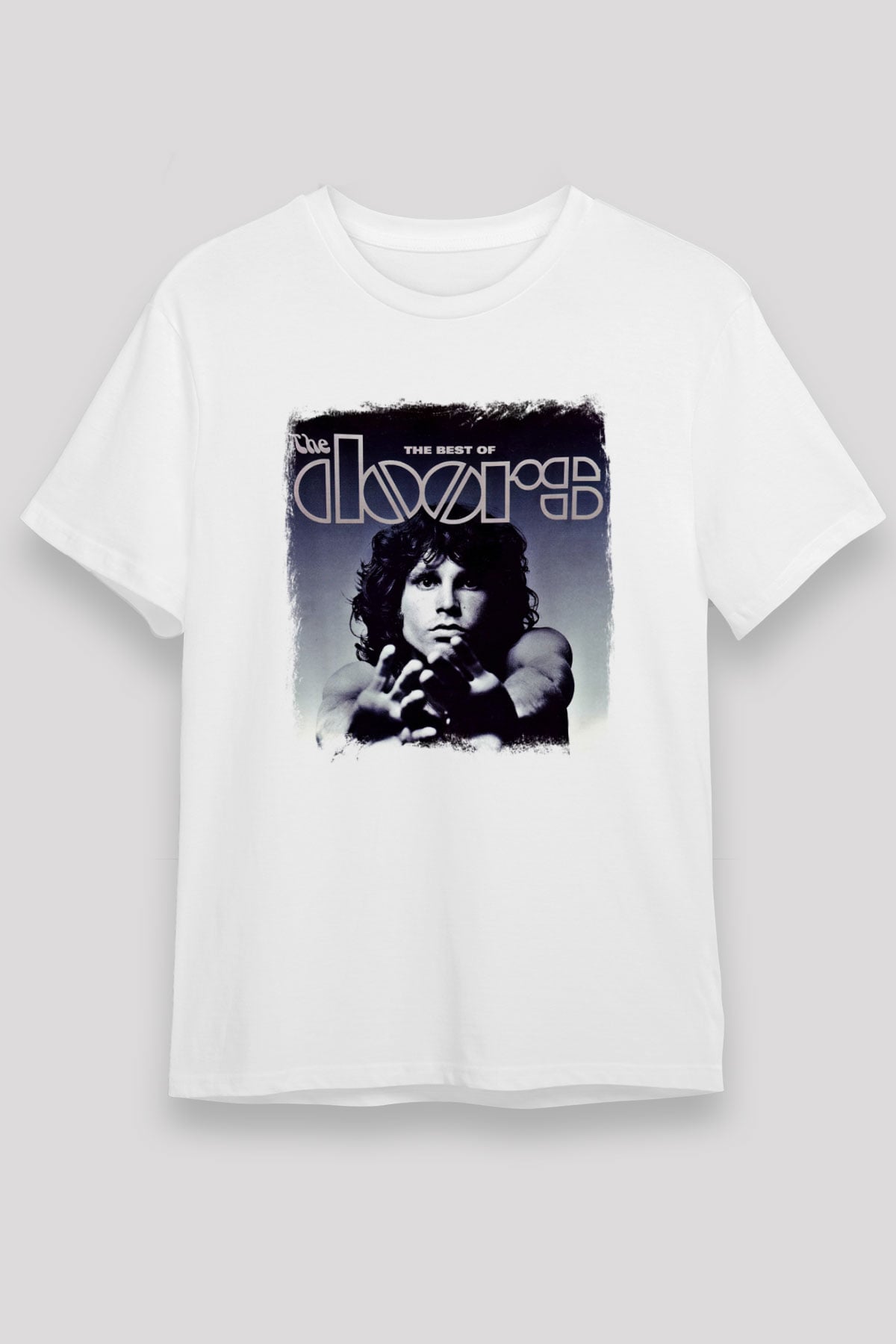 Doors Baskılı Unisex Beyaz Tişört