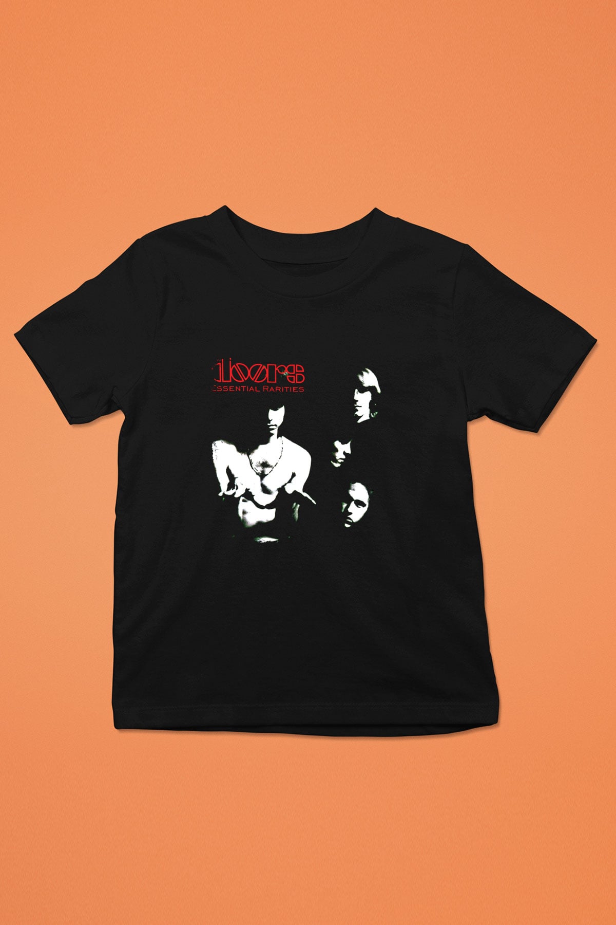 Doors Baskılı Unisex Siyah Çocuk Tişört