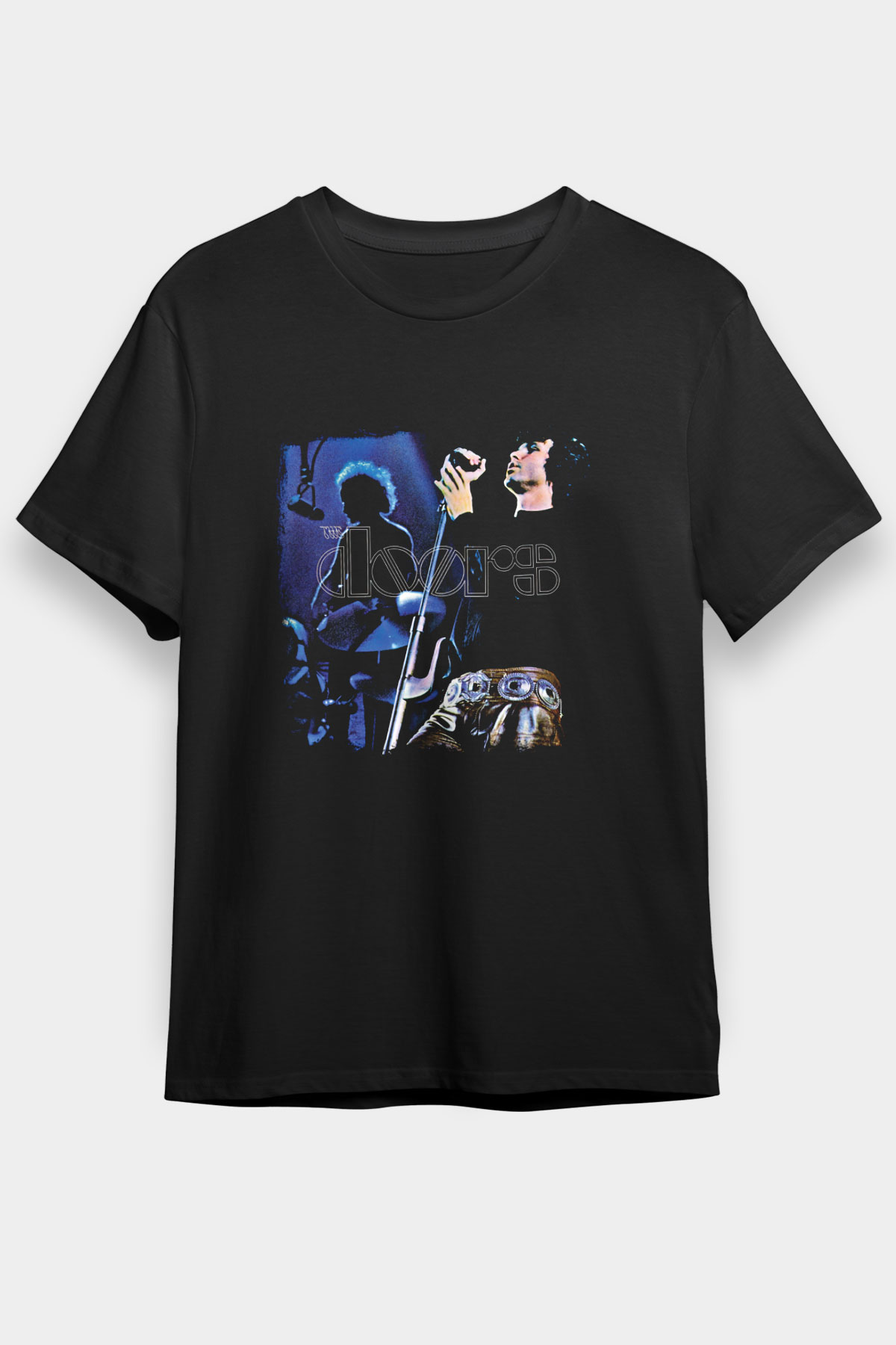Doors Baskılı Unisex Siyah Tişört