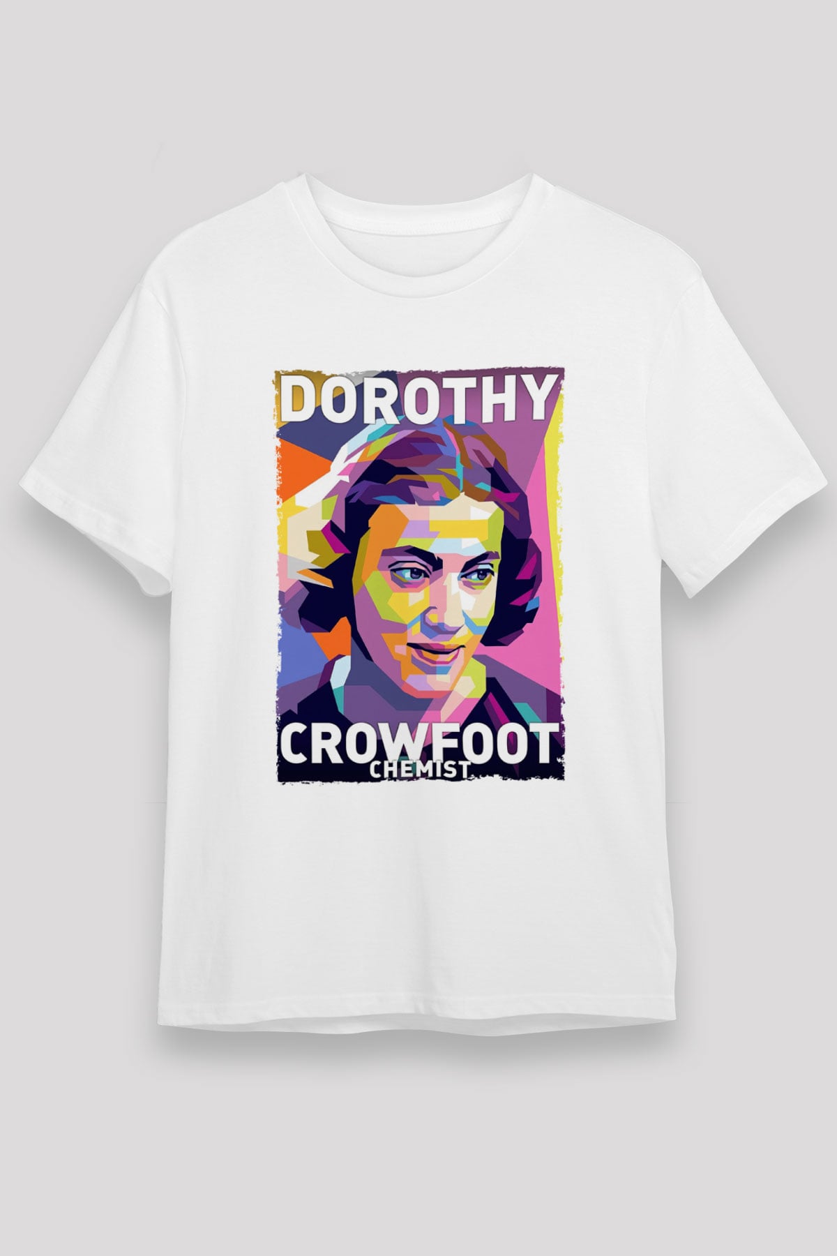 Dorothy Crowfoot Hodgkin Baskılı Unisex Beyaz Tişört - Tshirt