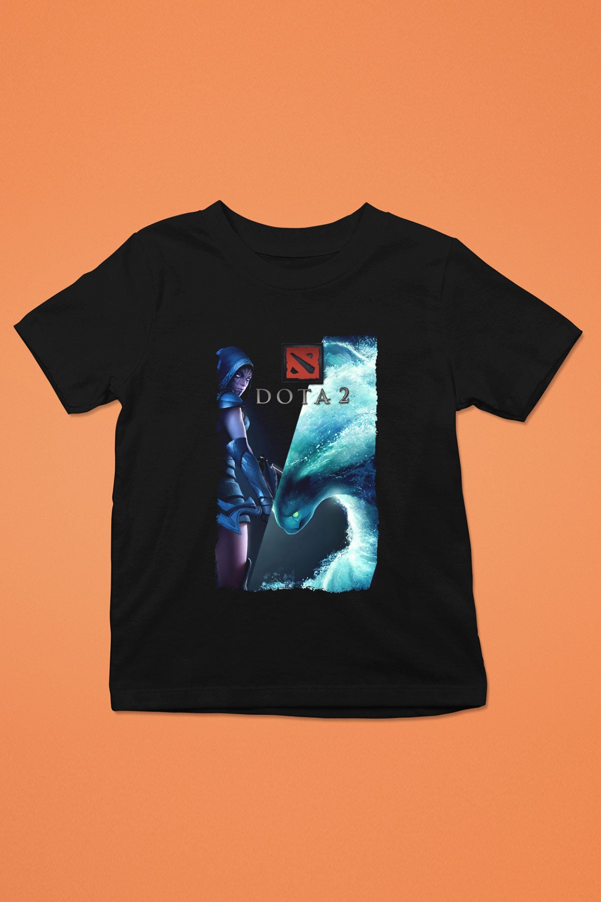 Dota 2 Siyah Unisex Çocuk Tişört