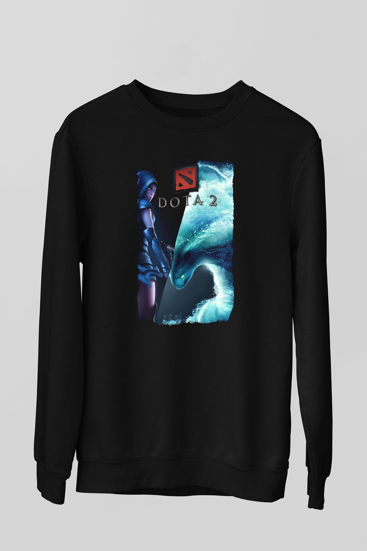 Dota 2 Siyah Unisex Sweatshirt