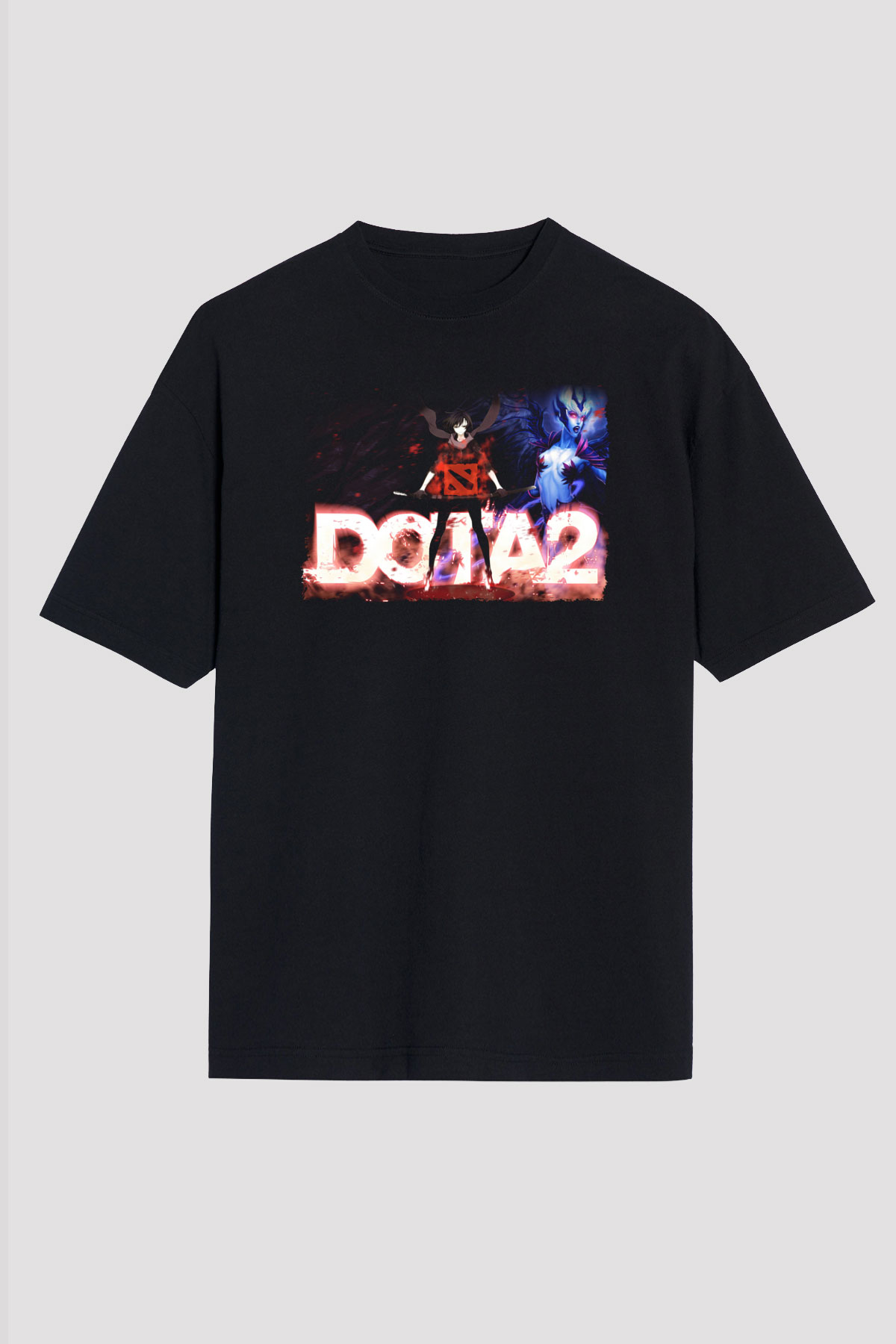 Dota 2 Siyah Unisex Tişört T-Shirt