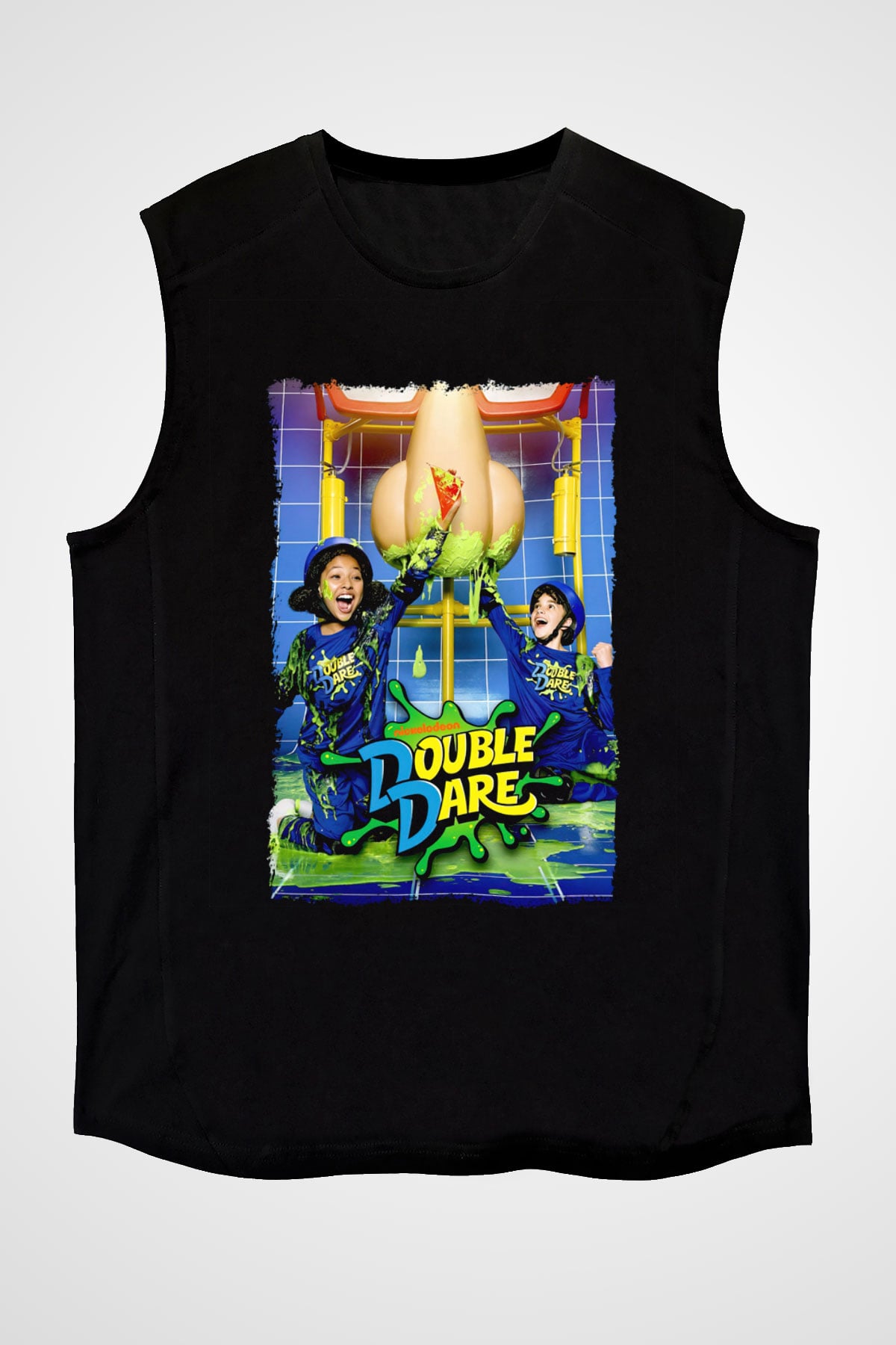 Double Dare Siyah Unisex  Kolsuz Tişört