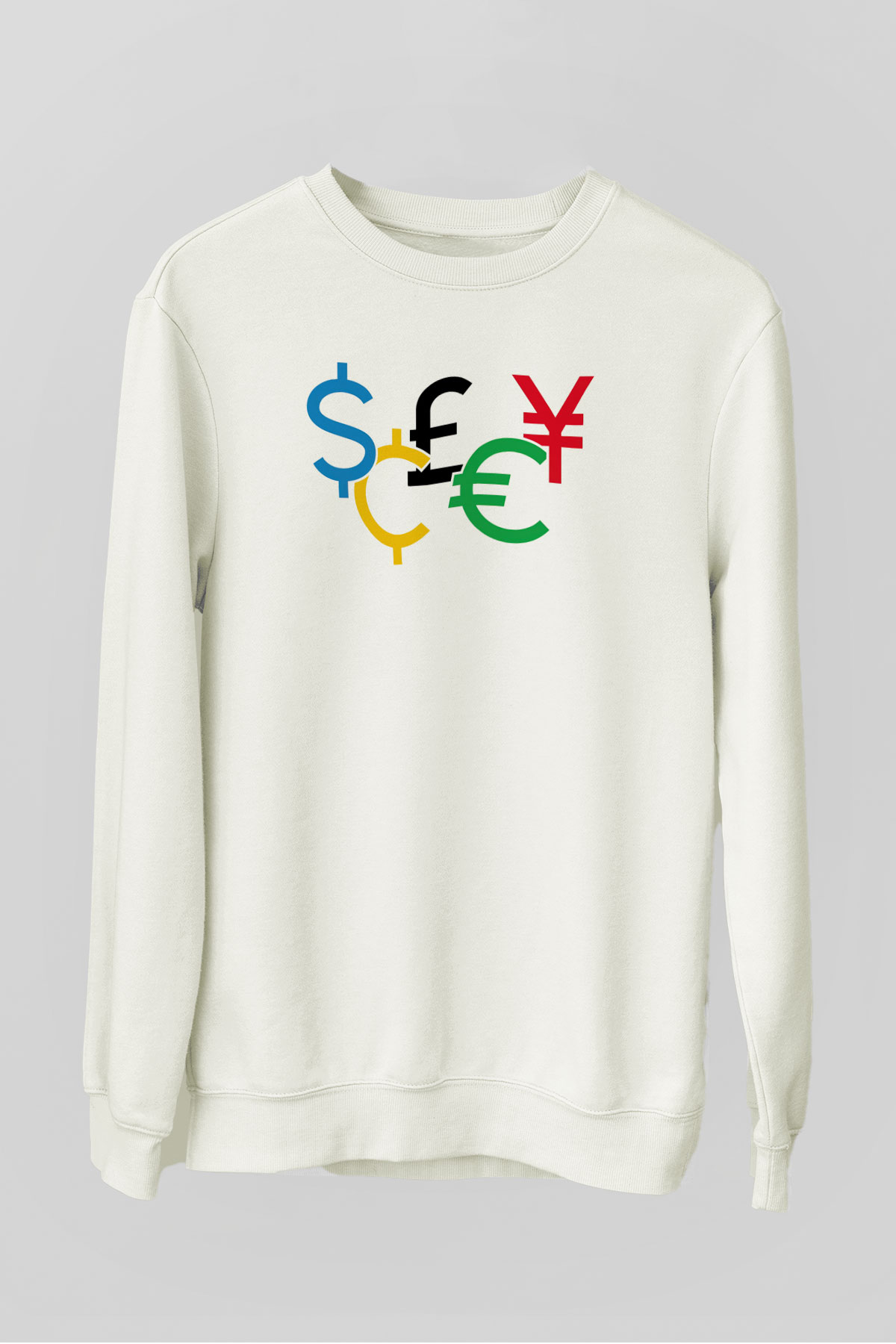Dövizci Beyaz Unisex Sweatshirt