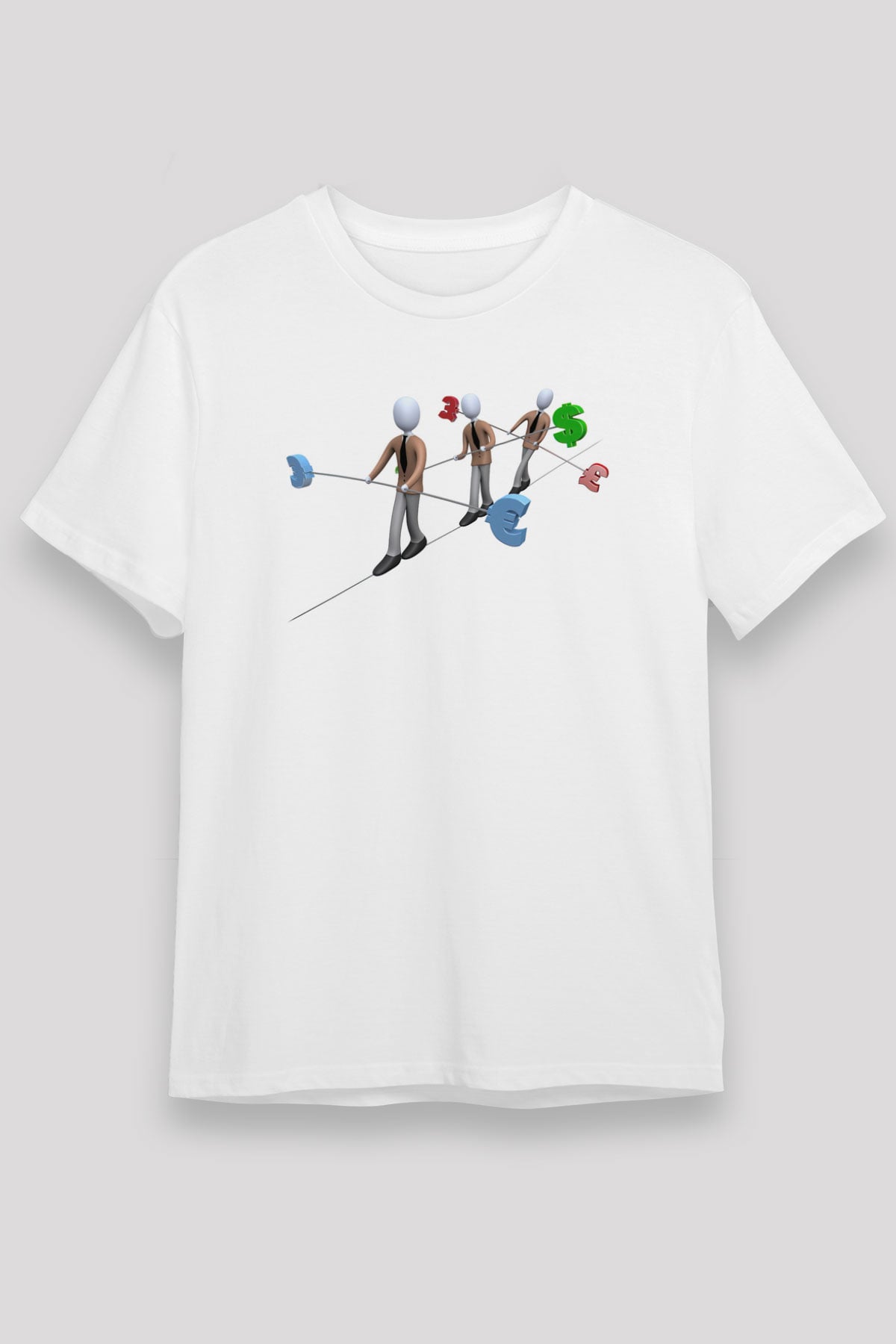 Dövizci Beyaz Unisex Tişört T-Shirt - TişörtFabrikası