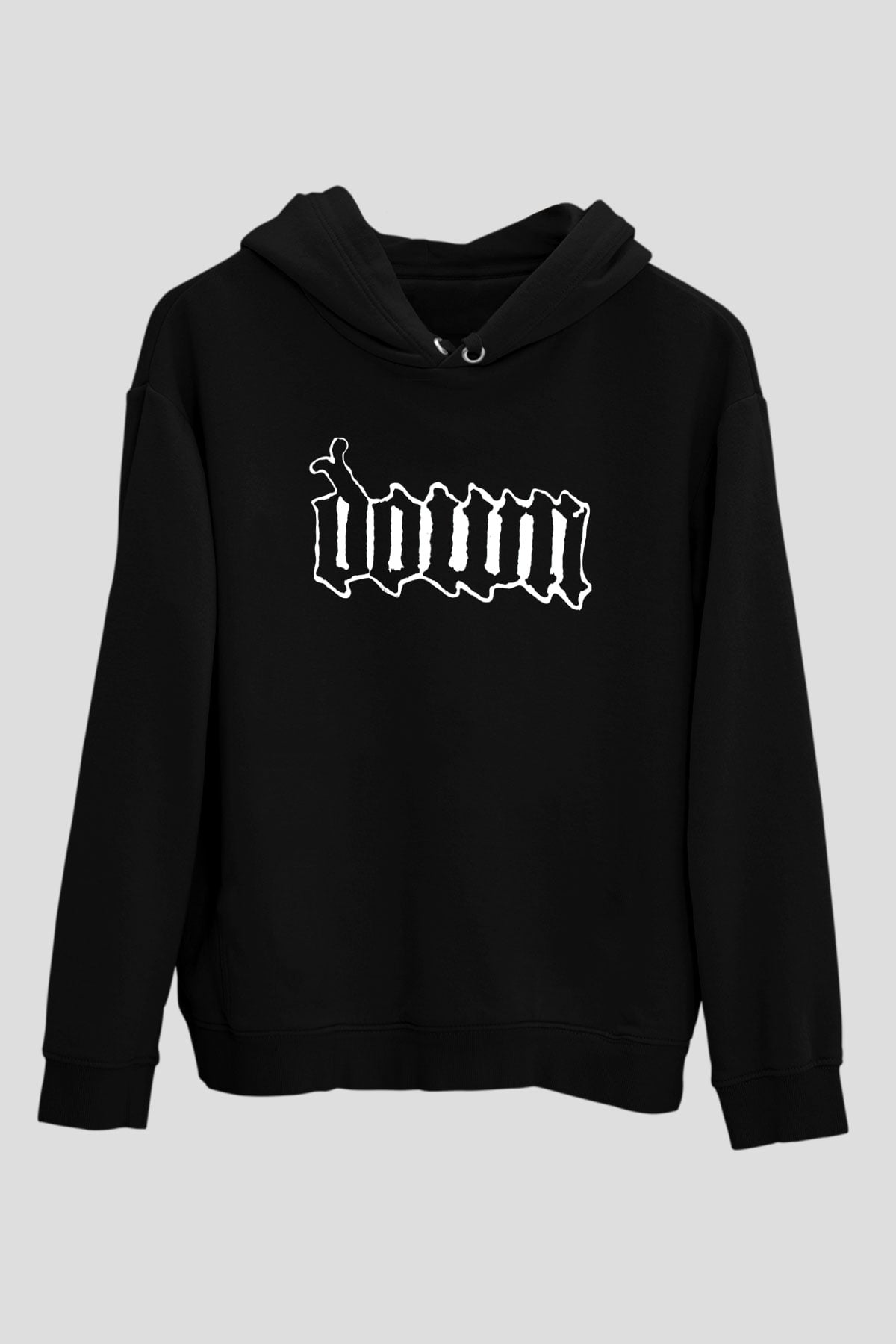 Down Siyah Unisex Hoodie