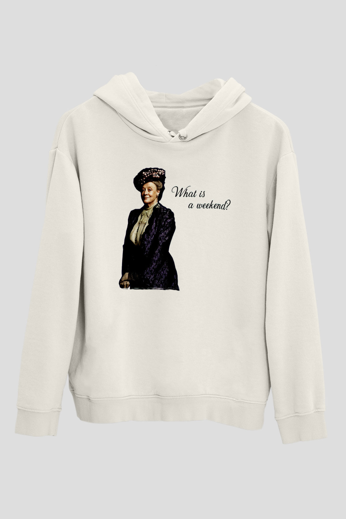 Downtown Abbey Beyaz Unisex Hoodie